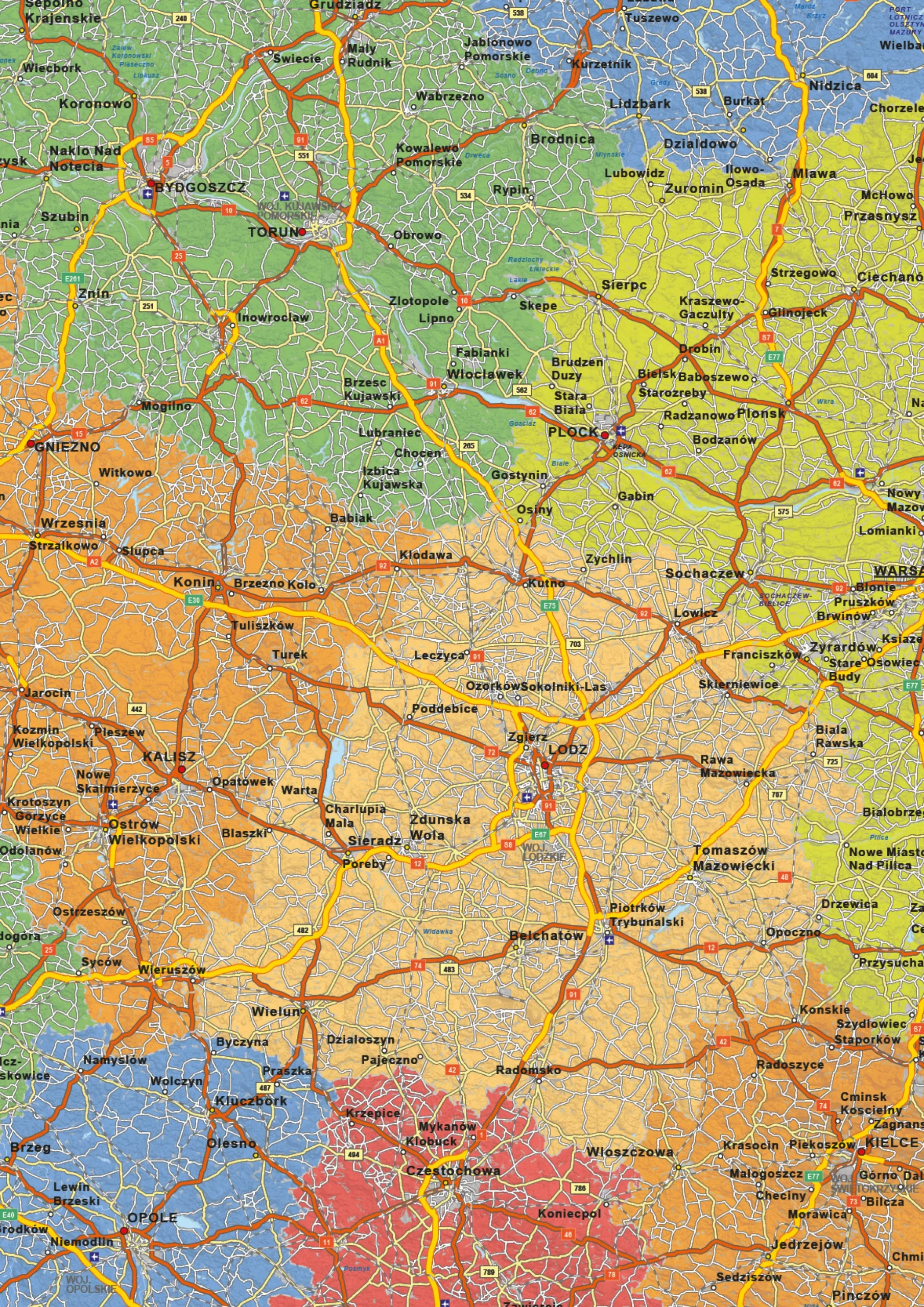 Staatkundige landkaart Polen 1641