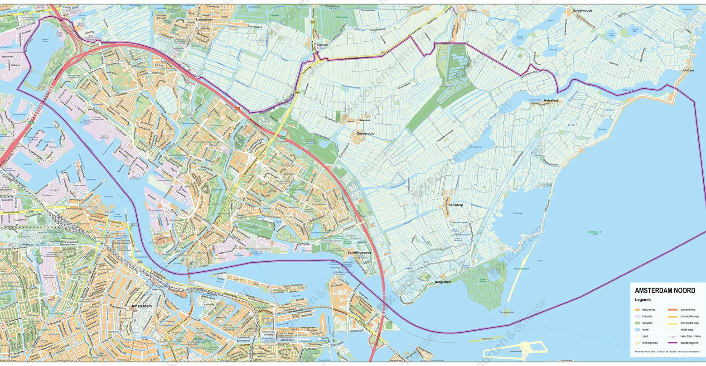 Stadsdeelkaart Amsterdam Noord 2063