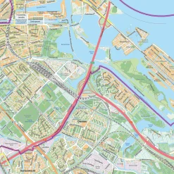 Stadsdeelkaart Amsterdam Oost 2065
