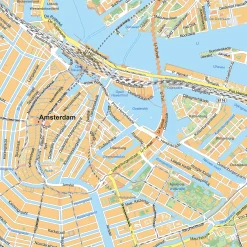 Stadsplattegrond Amsterdam Gedetailleerde Kaart 391