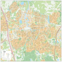 Stadsplattegrond Breda Gedetailleerde Kaart 1848
