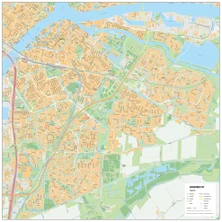 Stadsplattegrond Dordrecht Gedetailleerde Kaart 1849