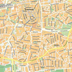 Stadsplattegrond Enschede Gedetailleerde Kaart 1852