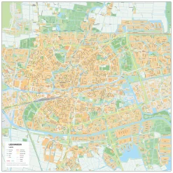 Stadsplattegrond Leeuwarden Gedetailleerde Kaart 400