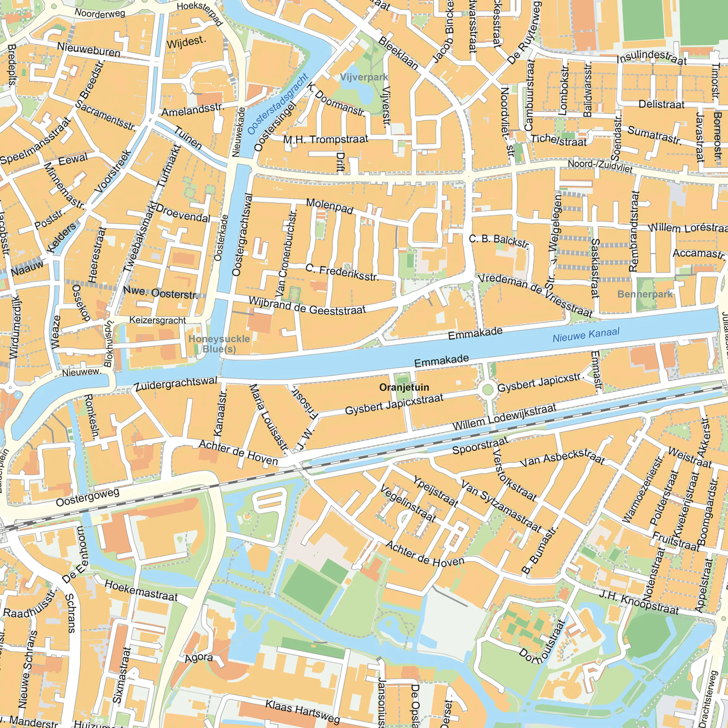 Stadsplattegrond Leeuwarden Gedetailleerde Kaart 400