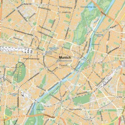 Stadsplattegrond München / Munich 1920