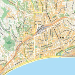 Stadsplattegrond Nice Straatnamenkaart 1926