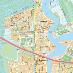 Stadsplattegrond Zaanstad Gedetailleerde Kaart 1857