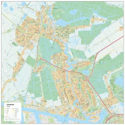 Stadsplattegrond Zaanstad Gedetailleerde Kaart 1857
