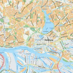 Straatnamenkaart Hamburg Stadskaart 1919