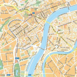 Straatnamenkaart Luik / Liège Stadskaart 157