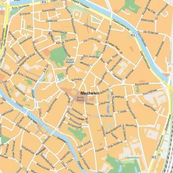 Straatnamenkaart Mechelen Stadskaart 1865