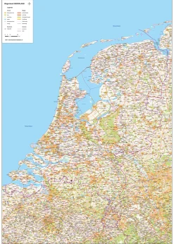 Strakke Nederlandkaart 1378