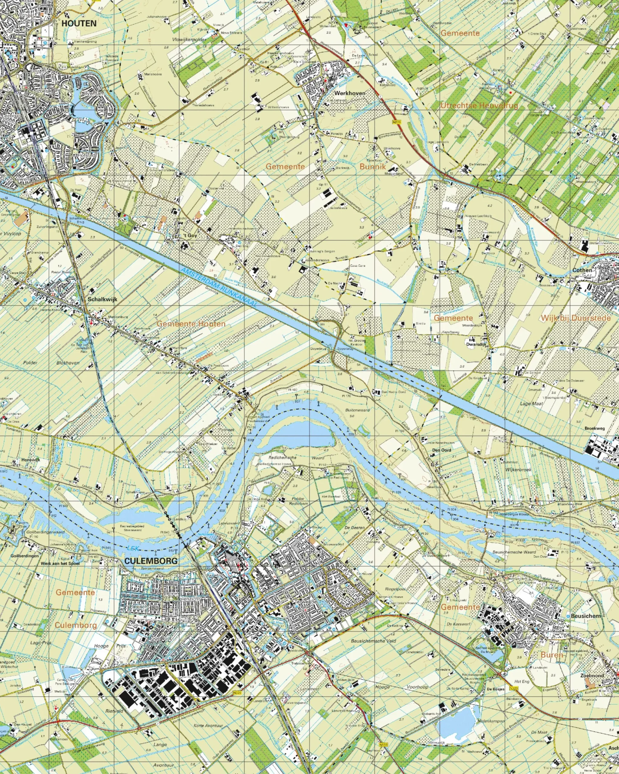 Topografische Kaart 39A Culemborg