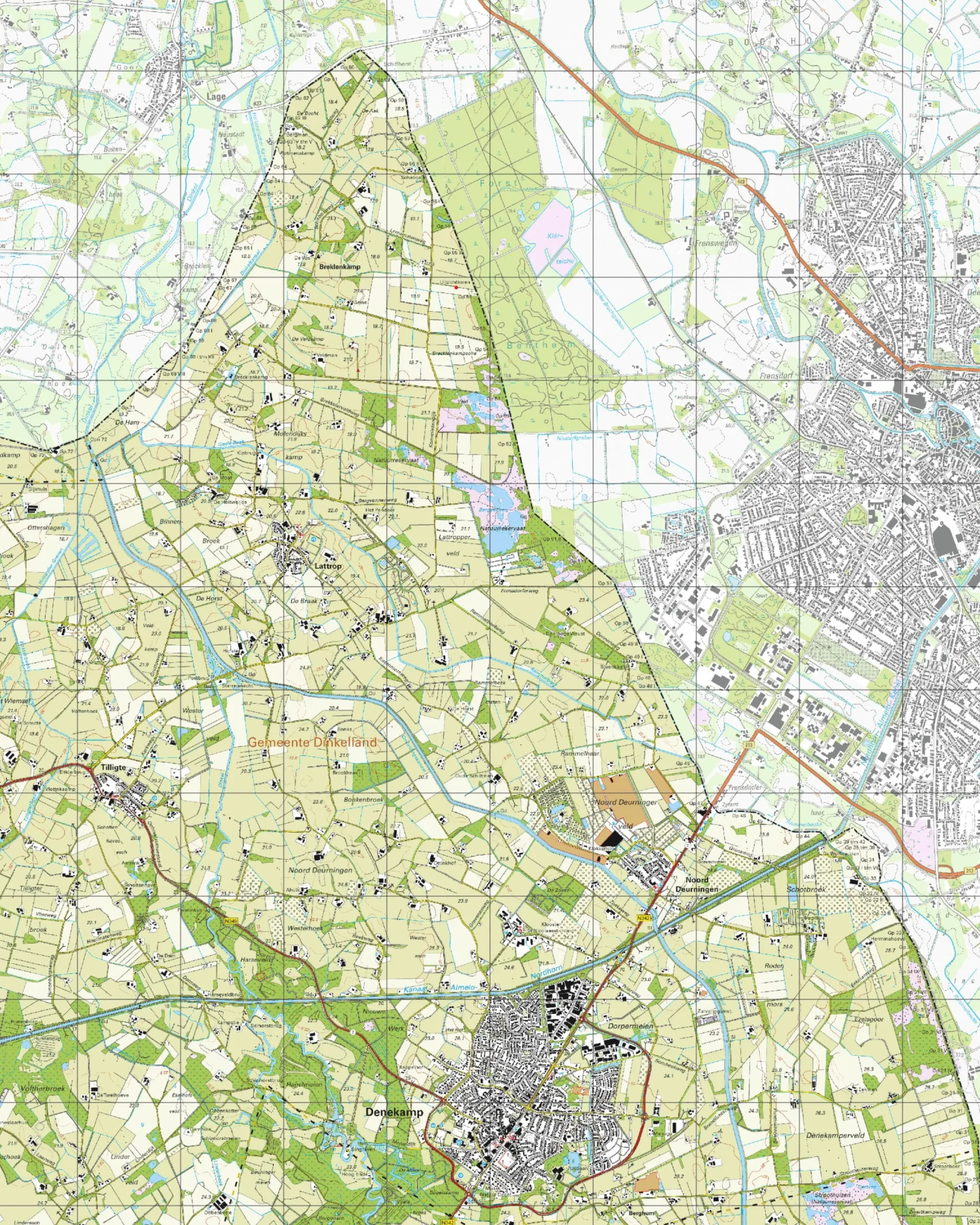 Topografische Kaart 29A Denekamp