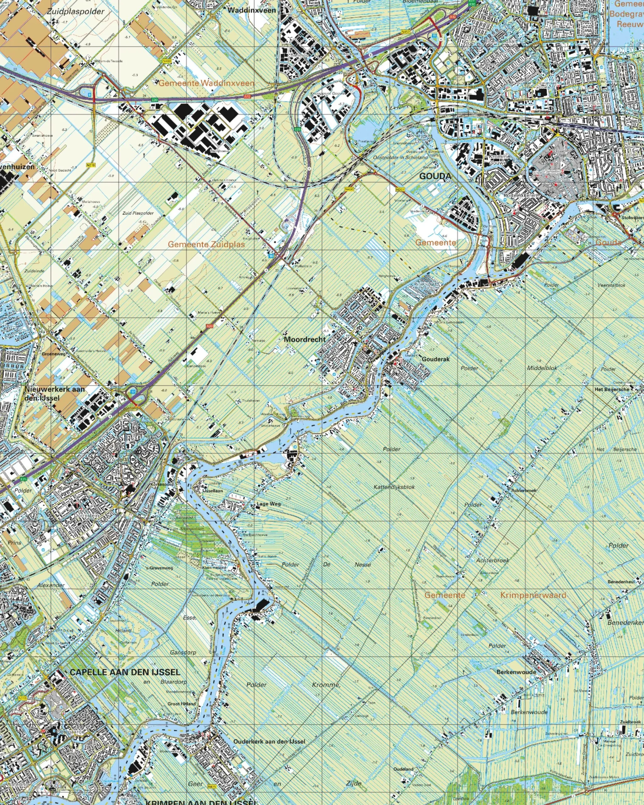Topografische Kaart 38A Gouda