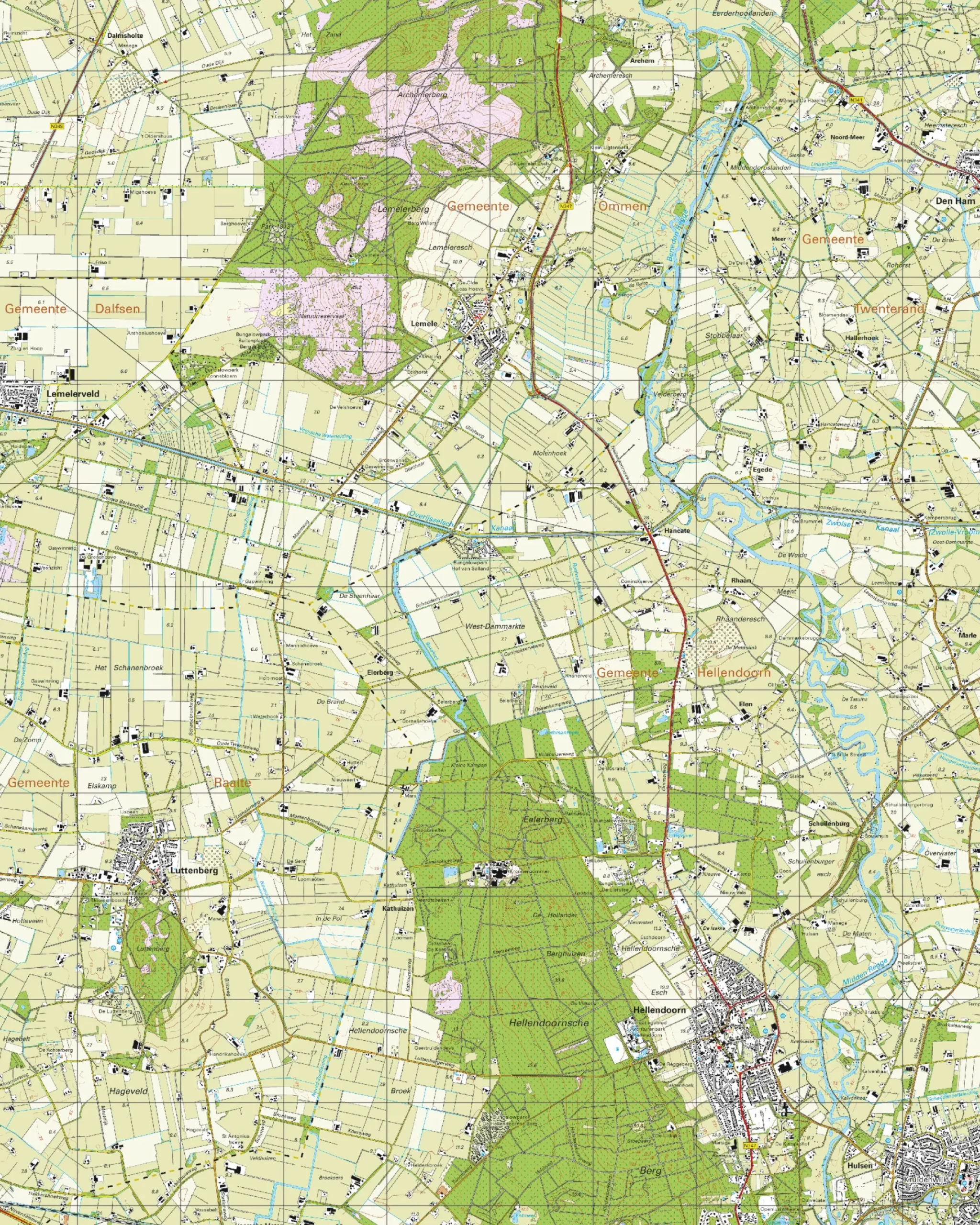 Topografische Kaart 28A Hellendoorn