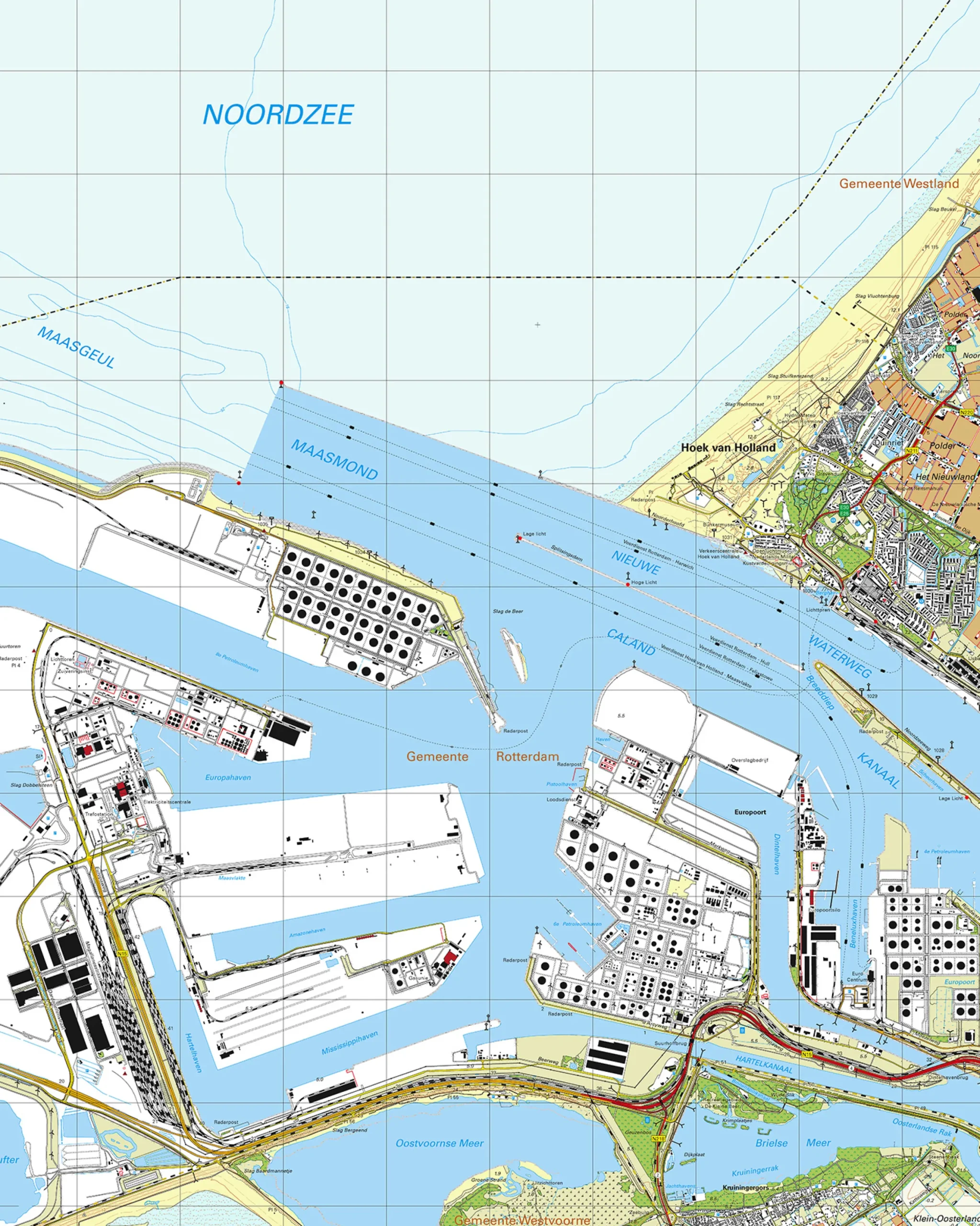 Topografische Kaart 37A Hoek van Holland