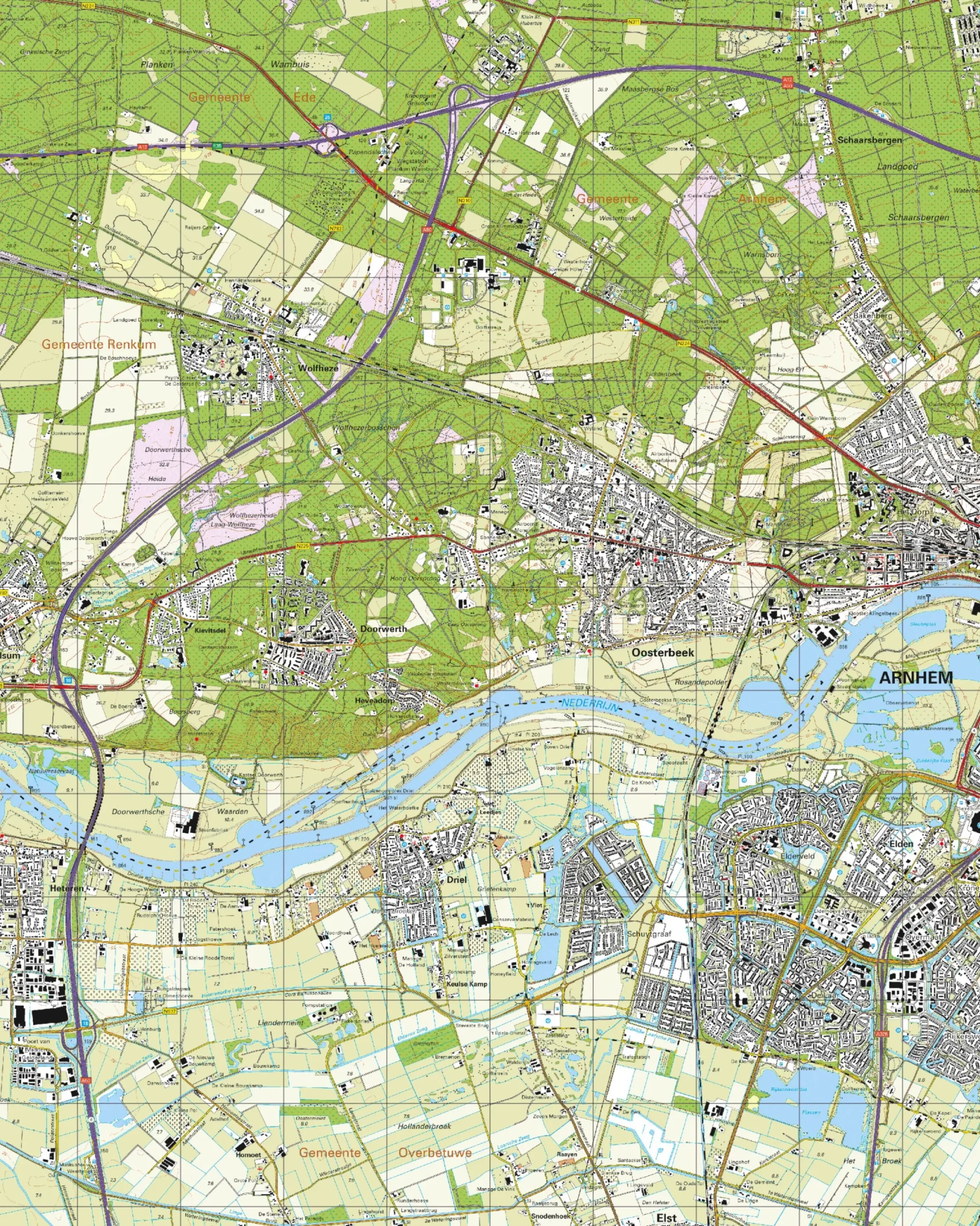 Topografische Kaart 40A Oosterbeek