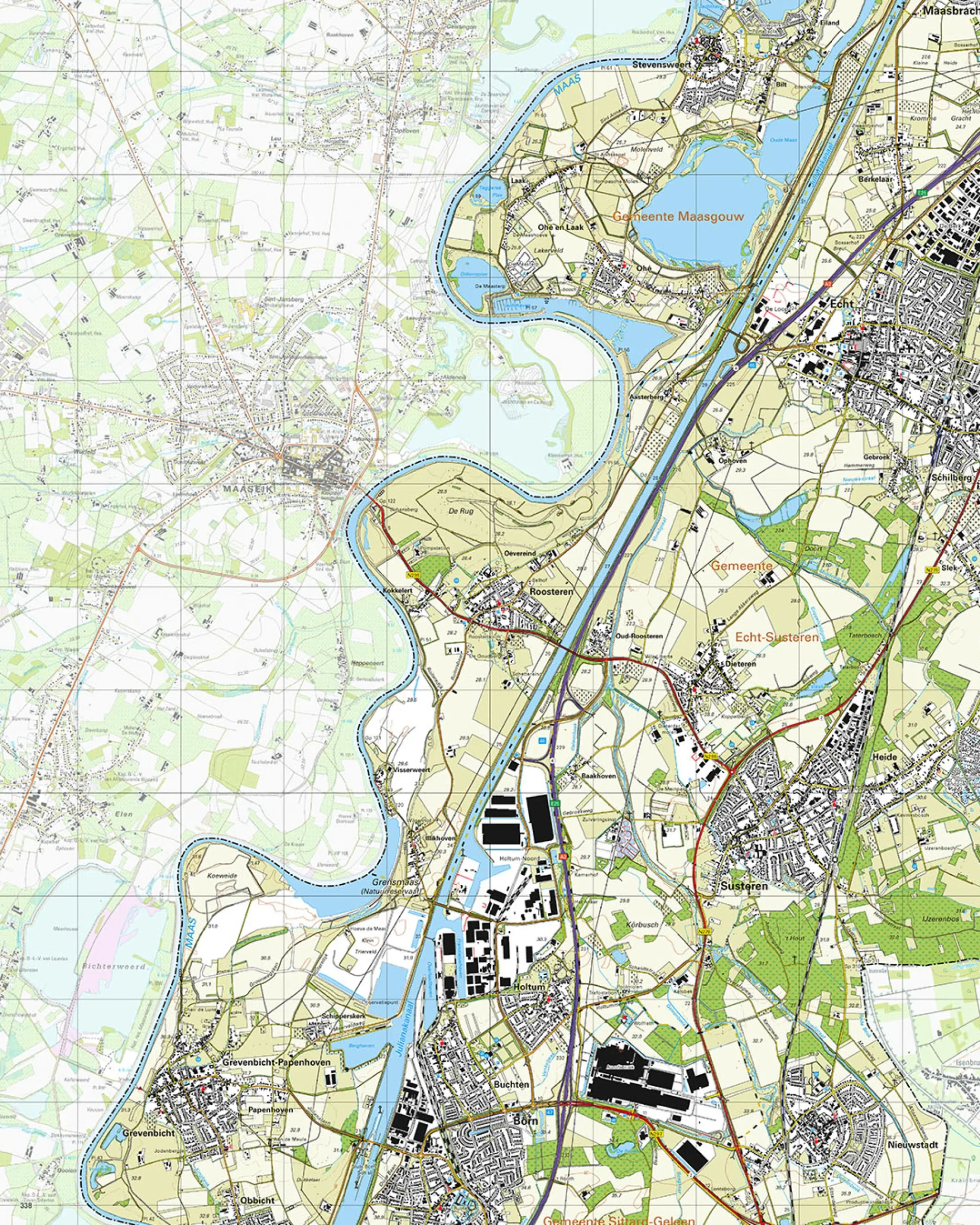 Topografische Kaart 60A Susteren