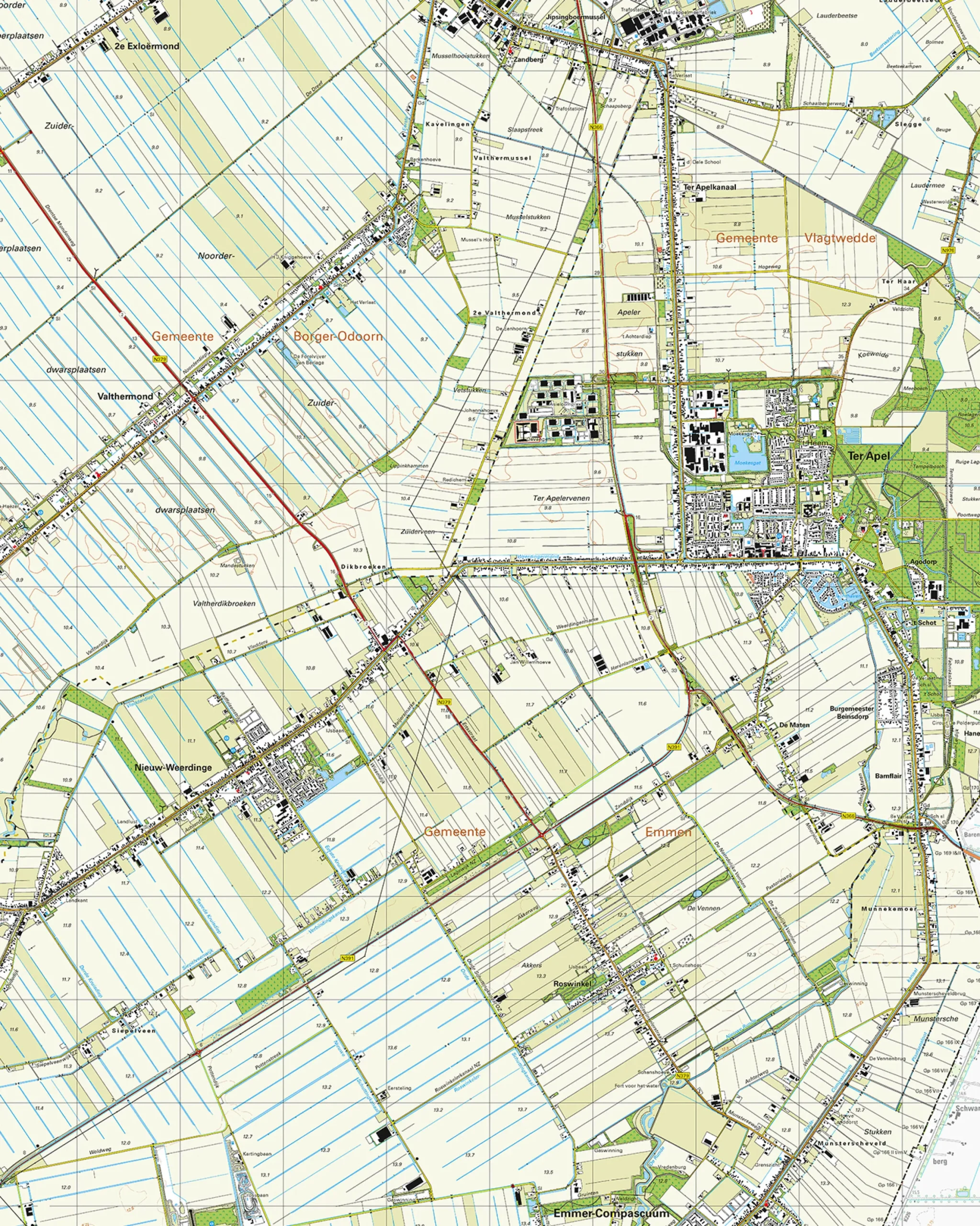 Topografische Kaart 18A Ter Apel