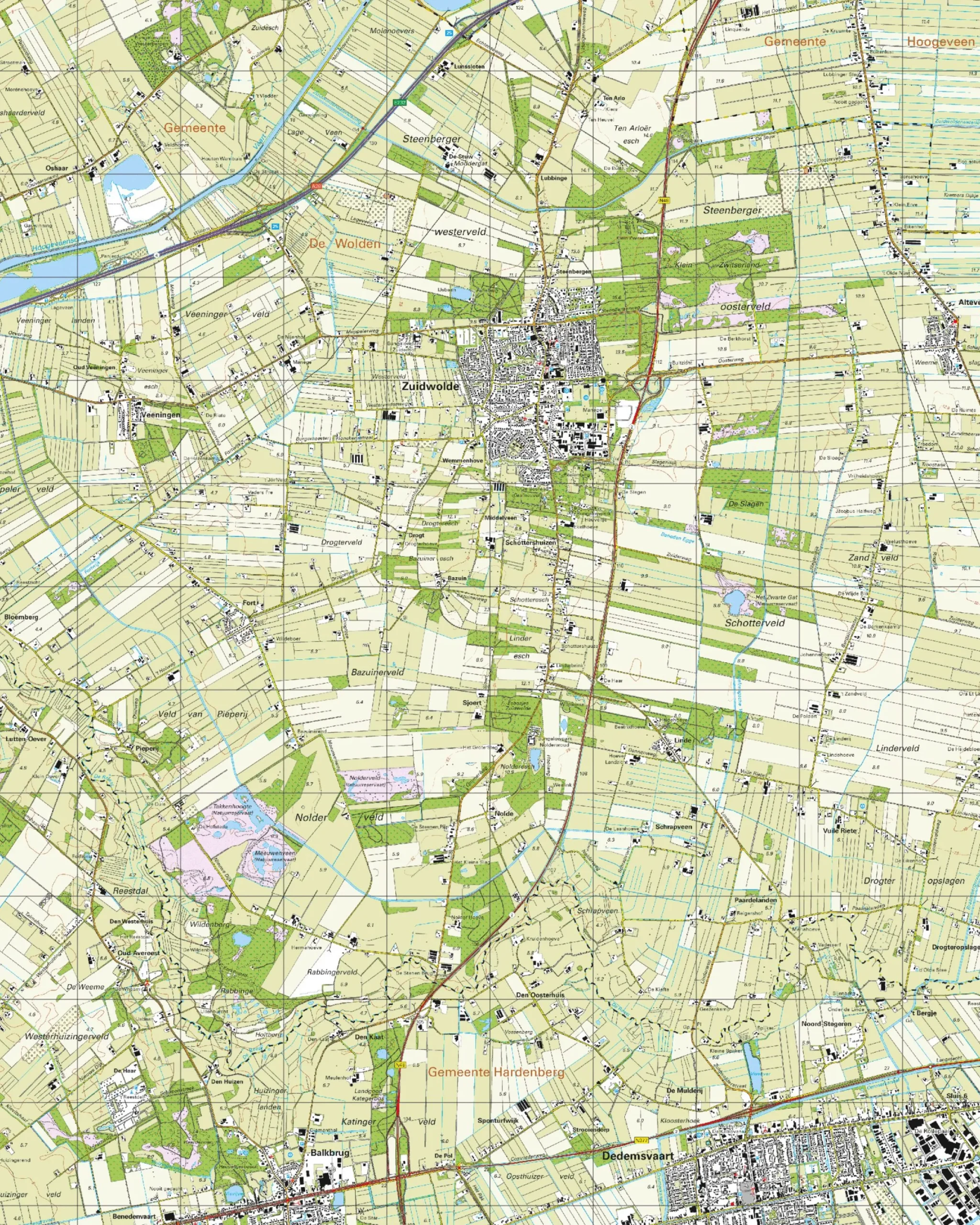 Topografische Kaart 22A Zuidwolde