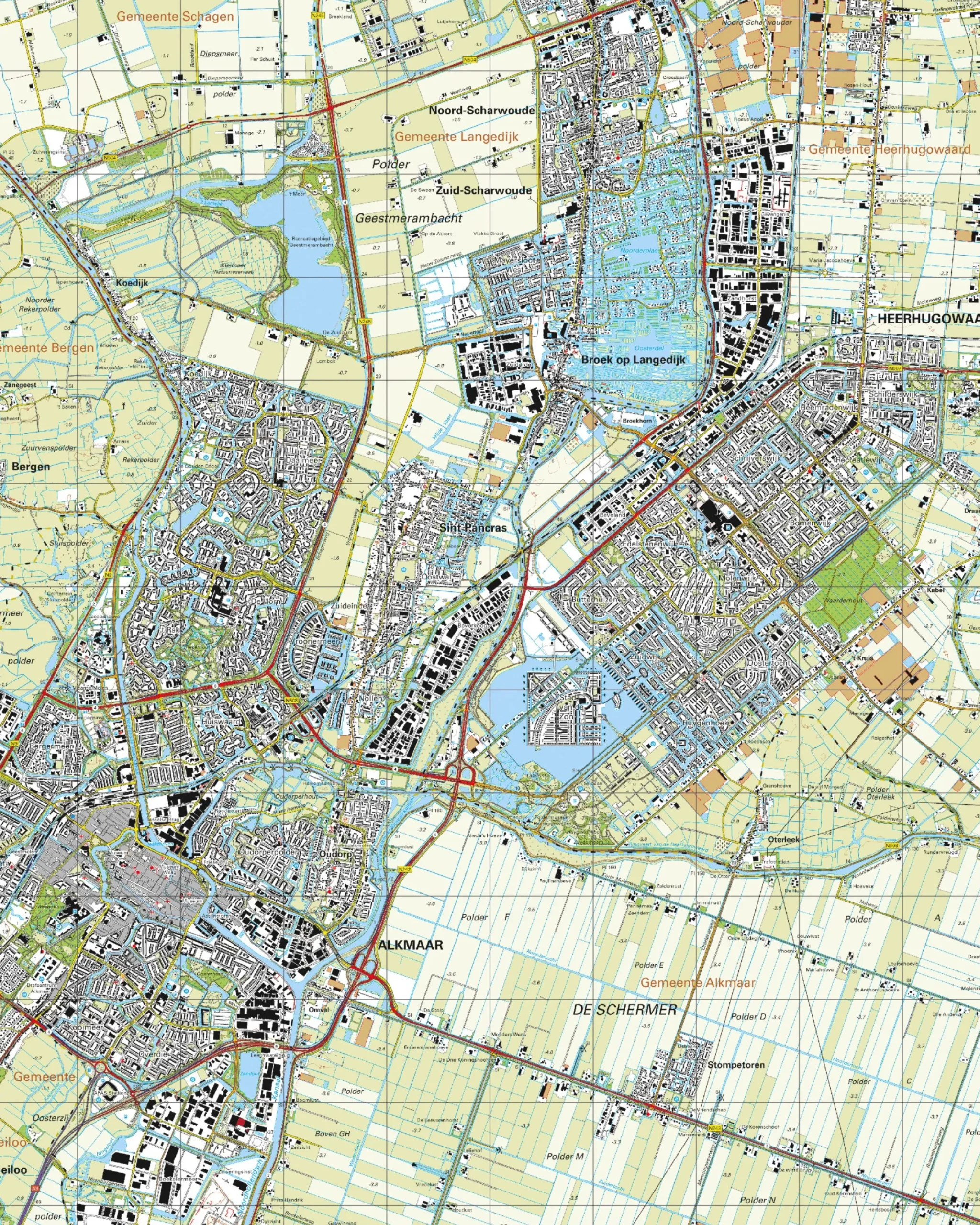 Topografische Kaart 19B Alkmaar