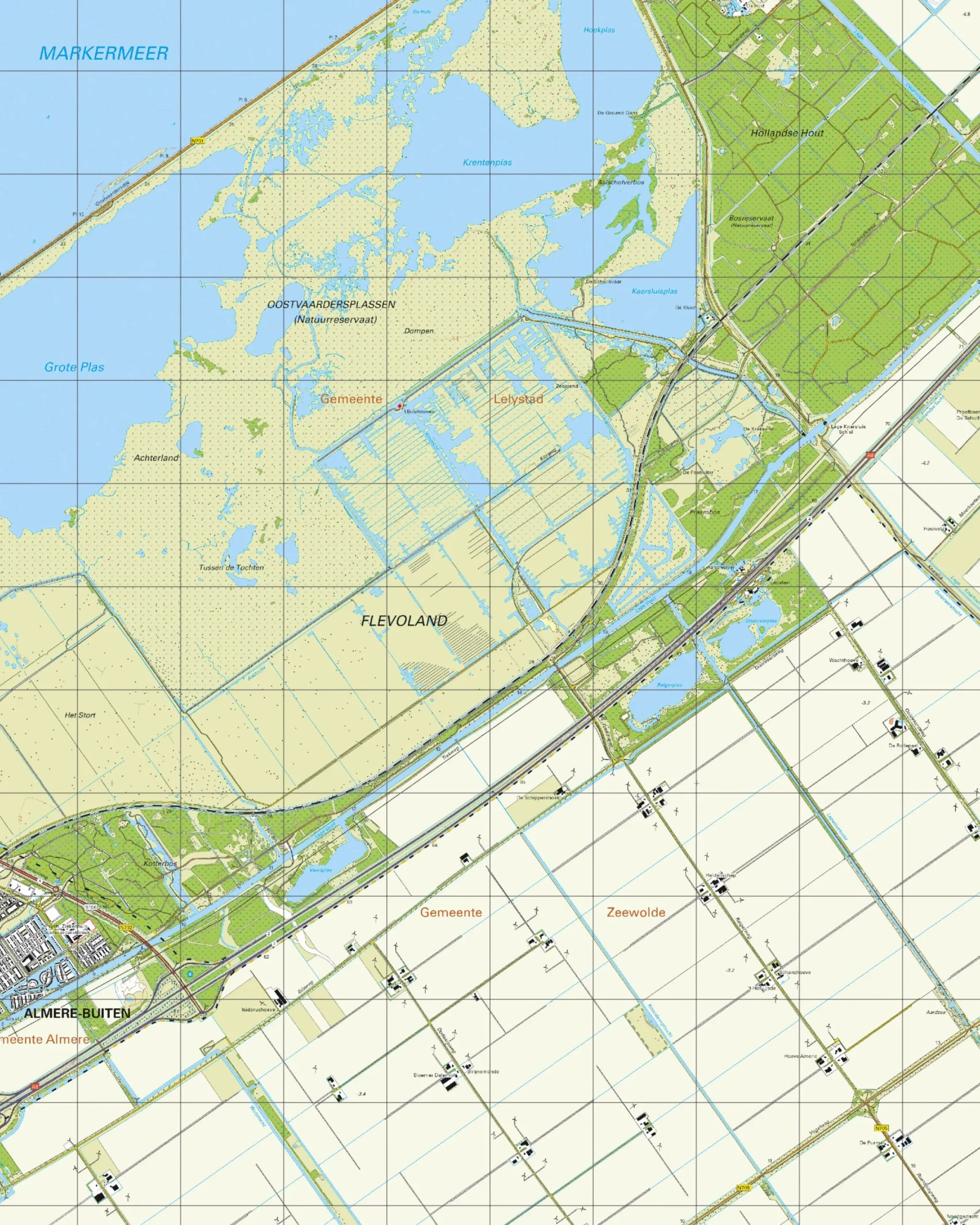 Topografische Kaart 26B Oostvaardersplassen