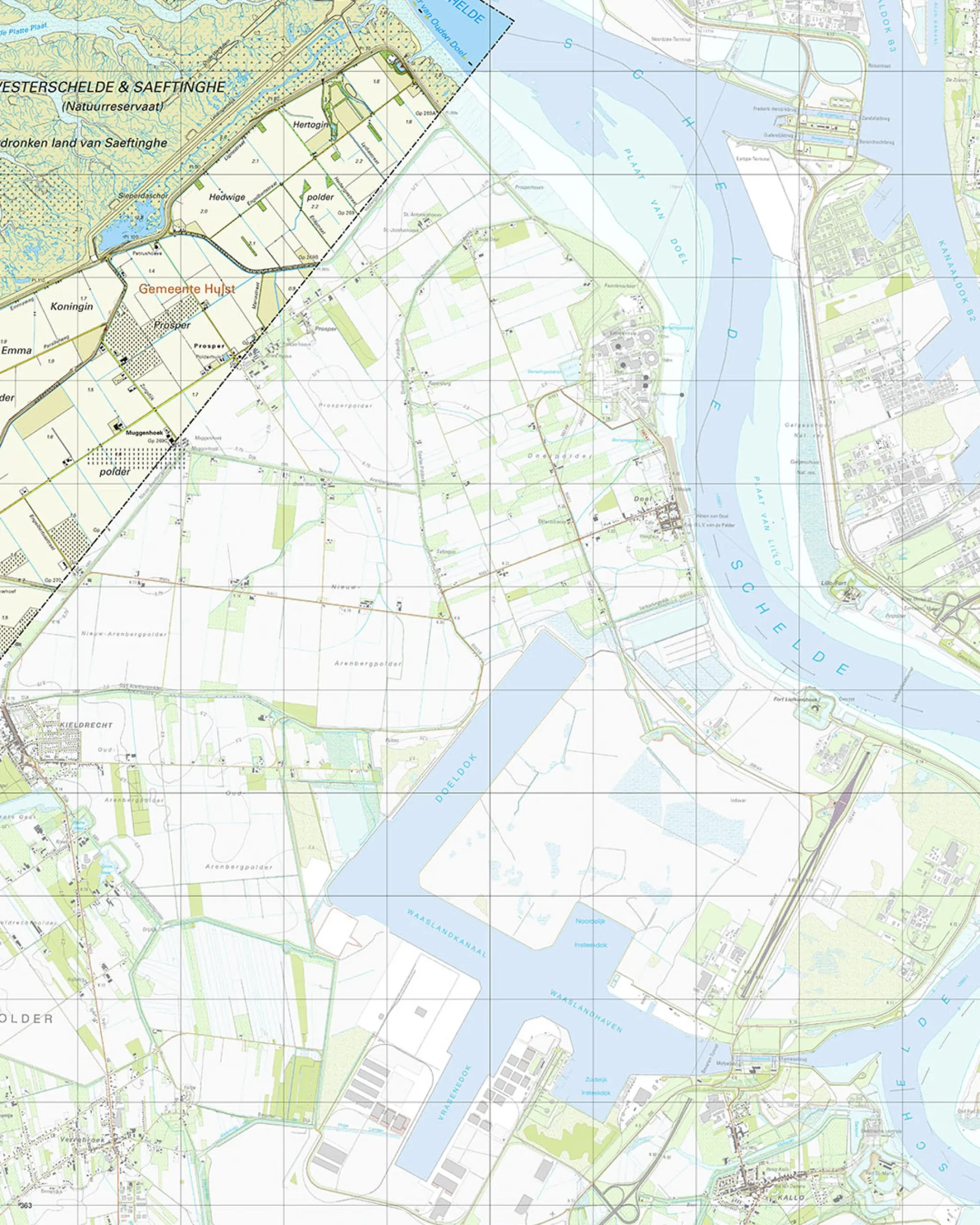 Topografische Kaart 55B Prosperpolder