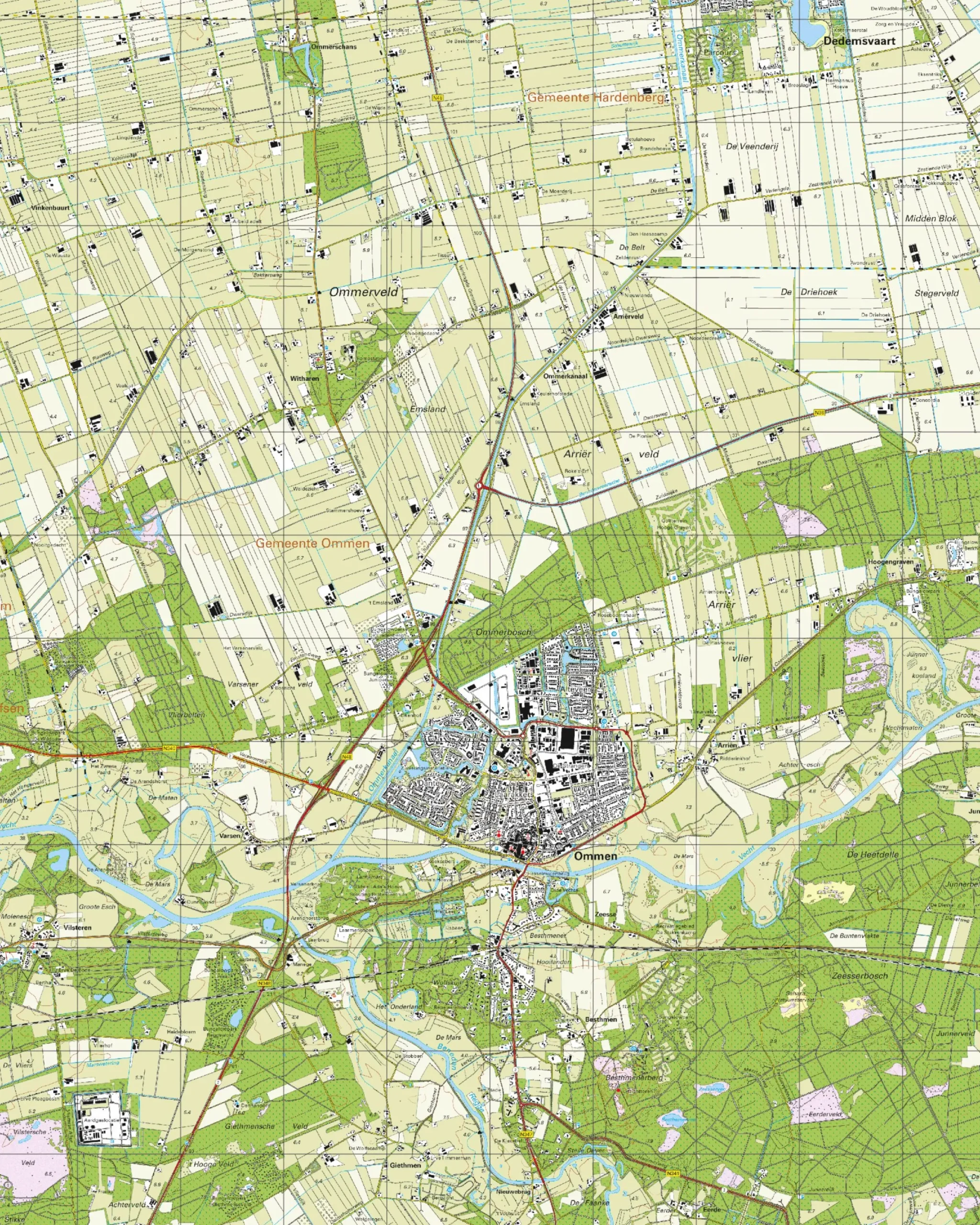 Topografische Kaart 22C Ommen