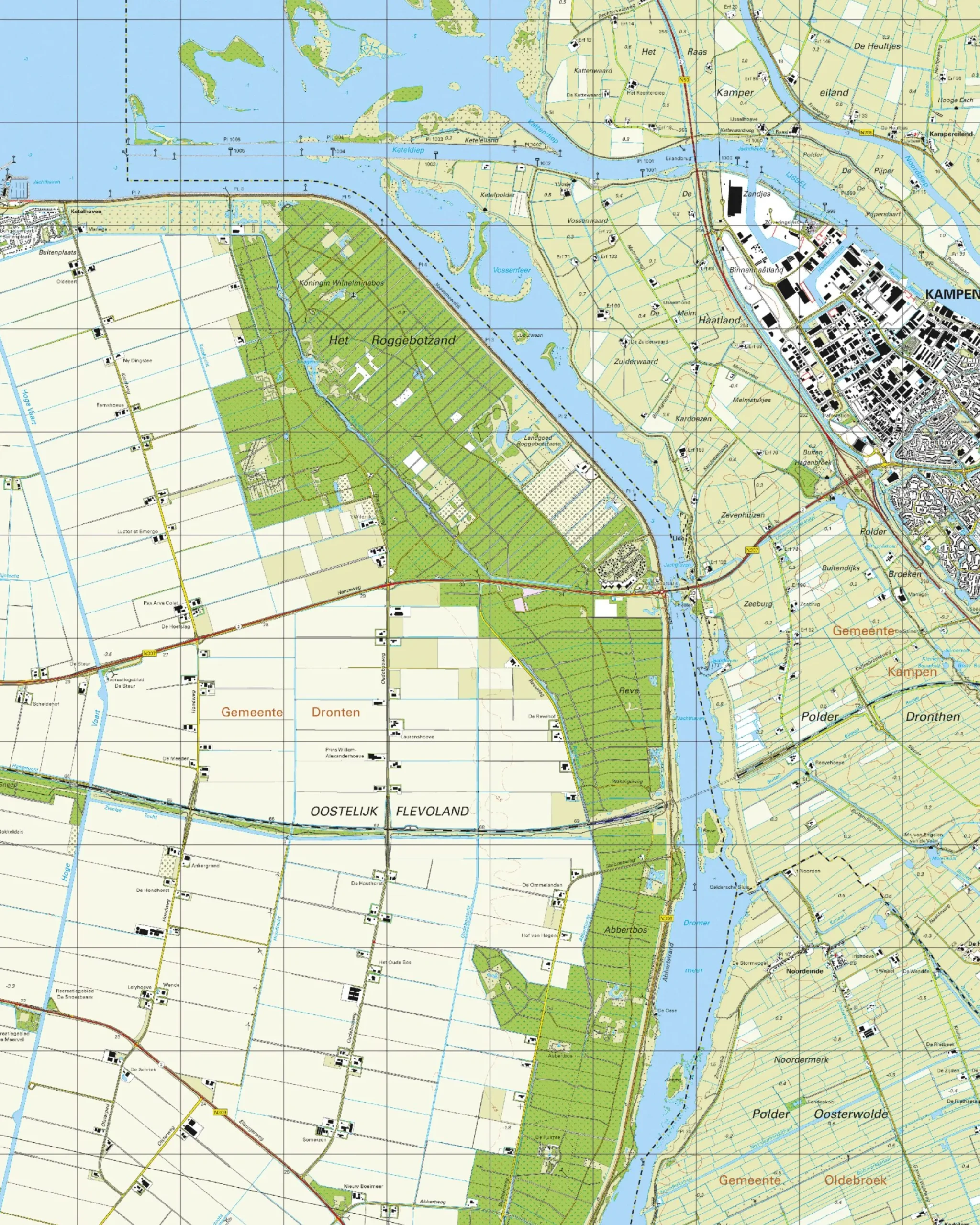 Topografische Kaart 21C Roggebotsluis