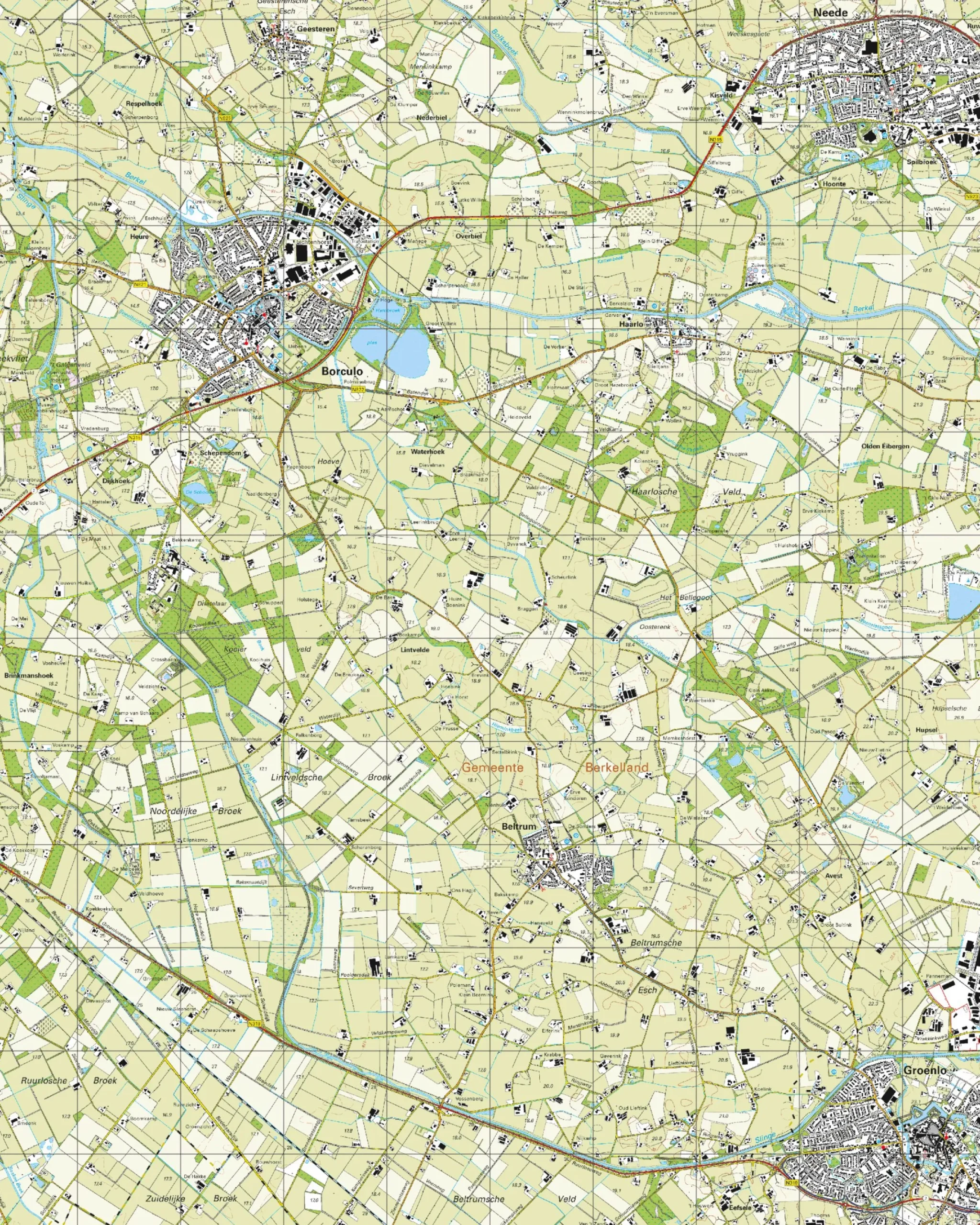 Topografische Kaart 34D Borculo