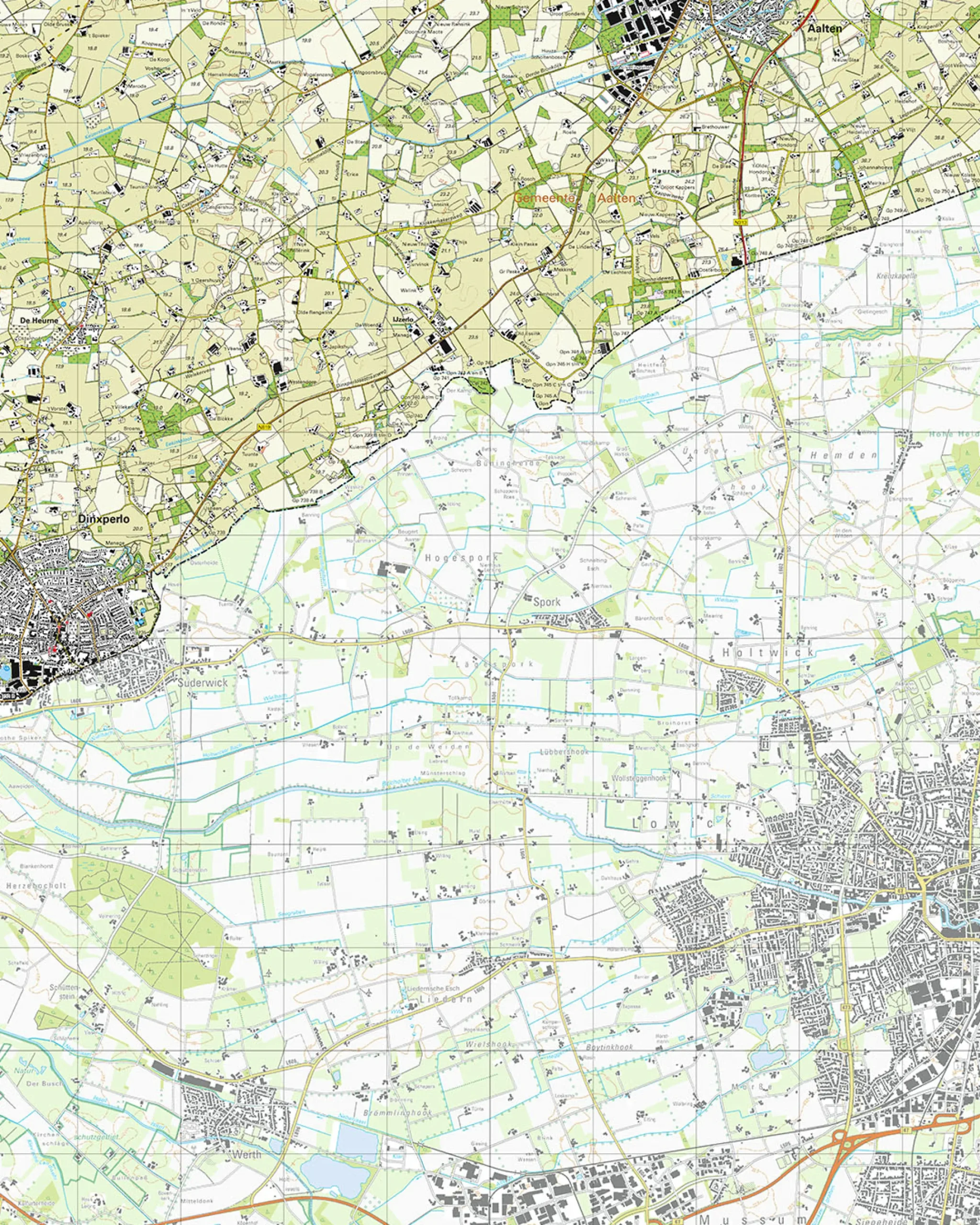 Topografische Kaart 41D Dinxperlo