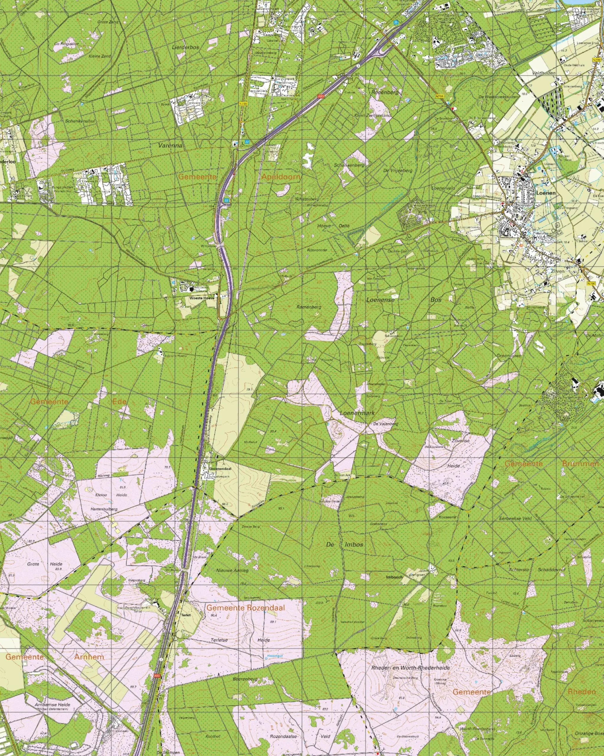 Topografische Kaart 33D Loenen
