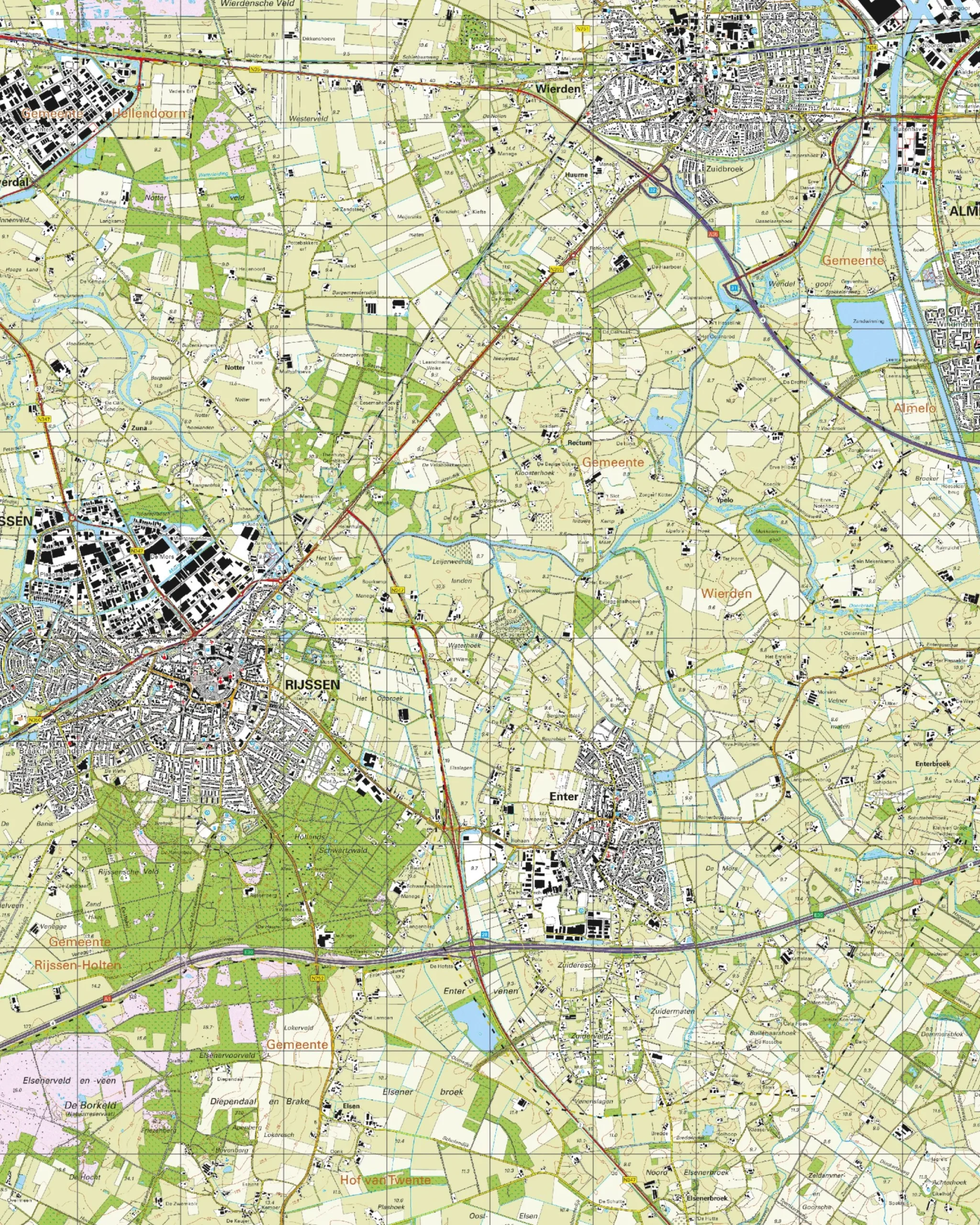 Topografische Kaart 28D Rijssen