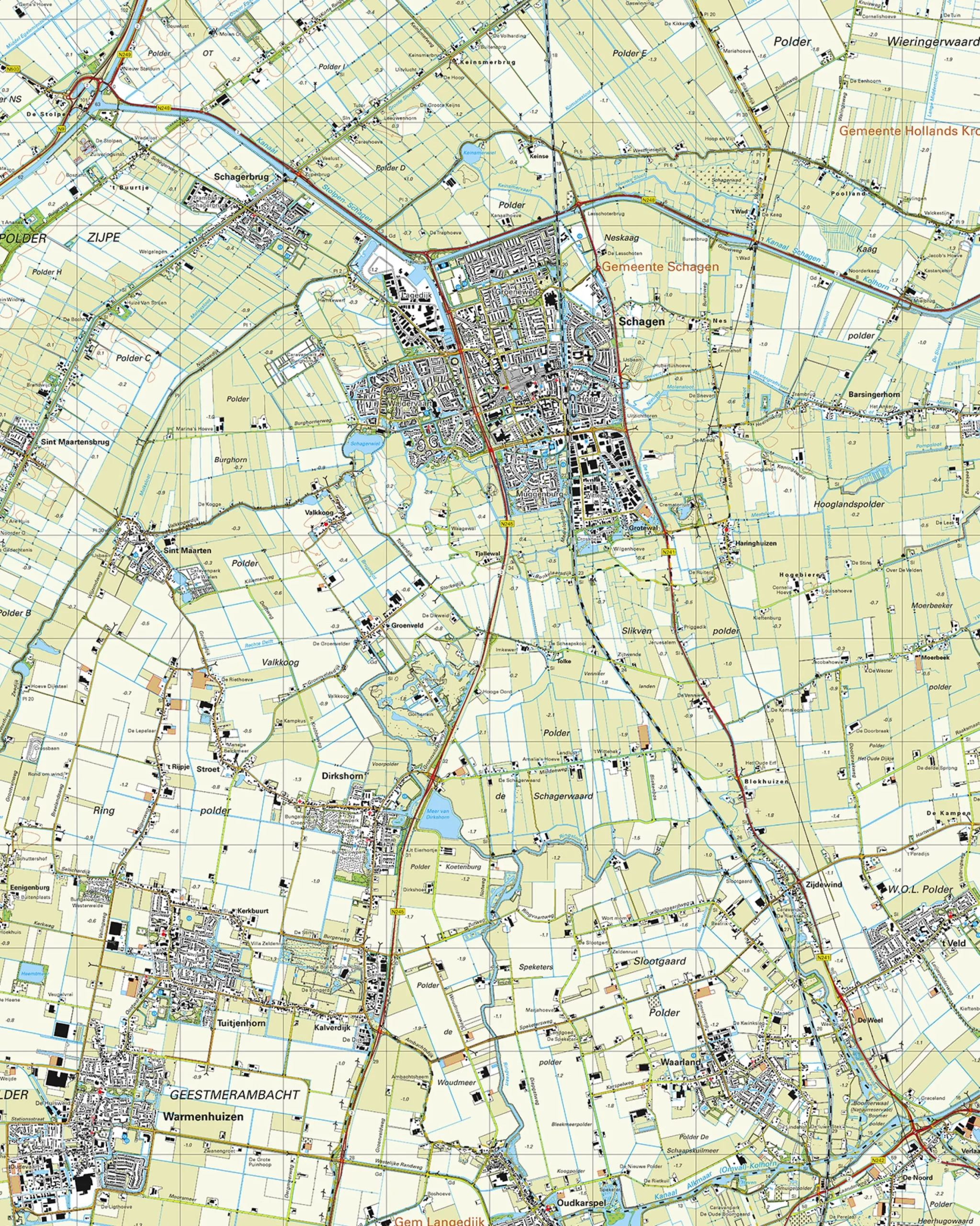 Topografische Kaart 14D Schagen