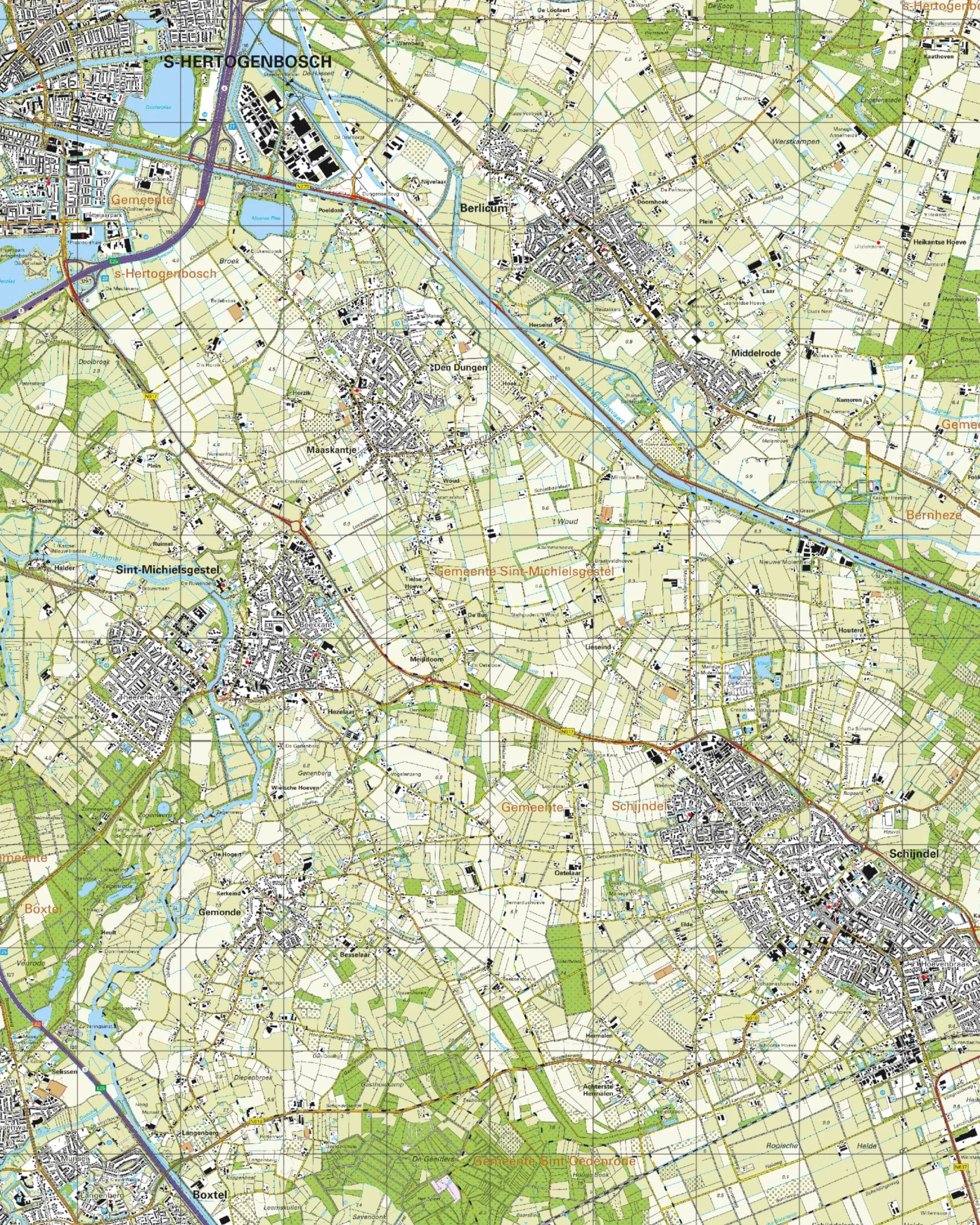 Topografische Kaart 45D Schijndel