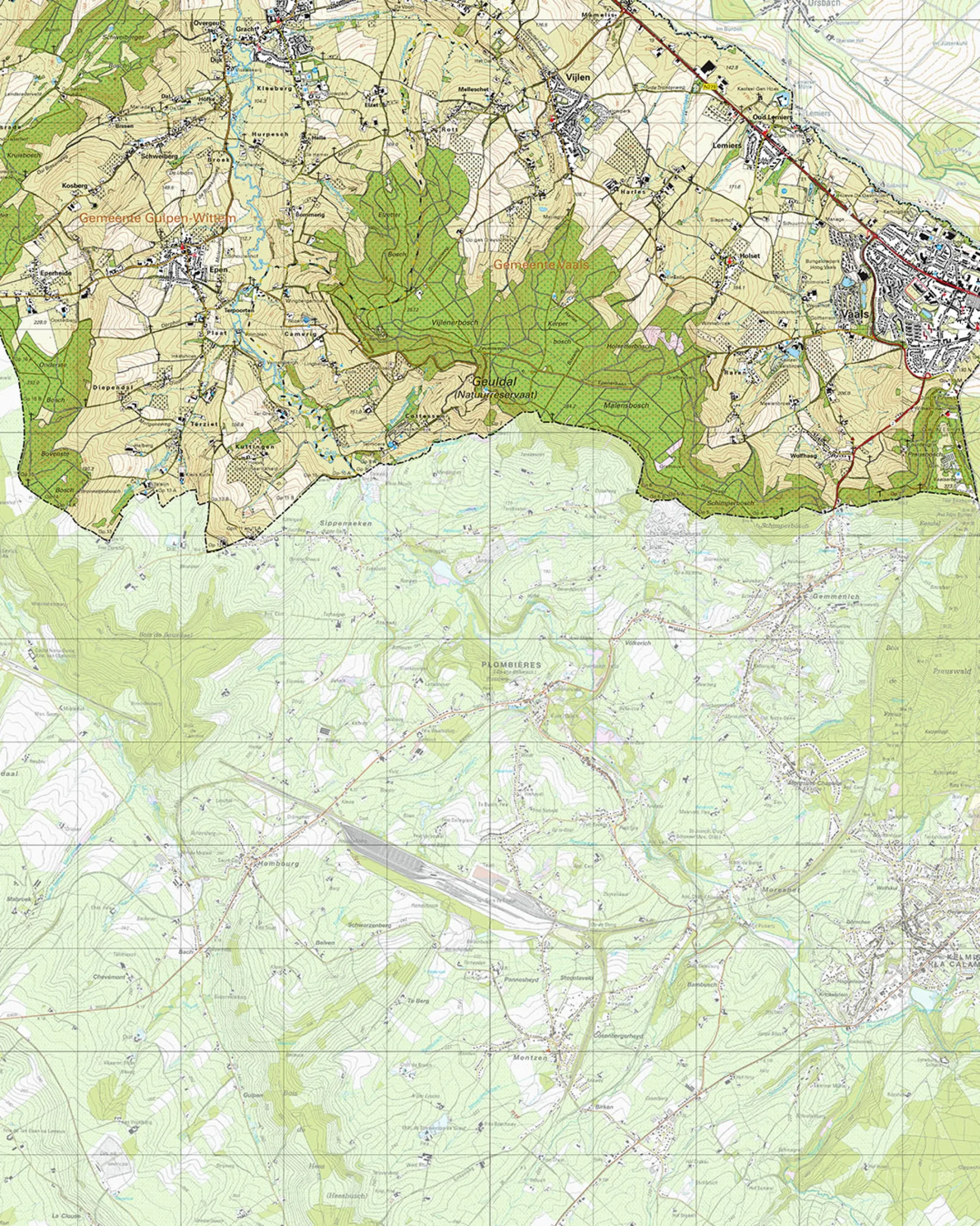Topografische Kaart 62D Vaals