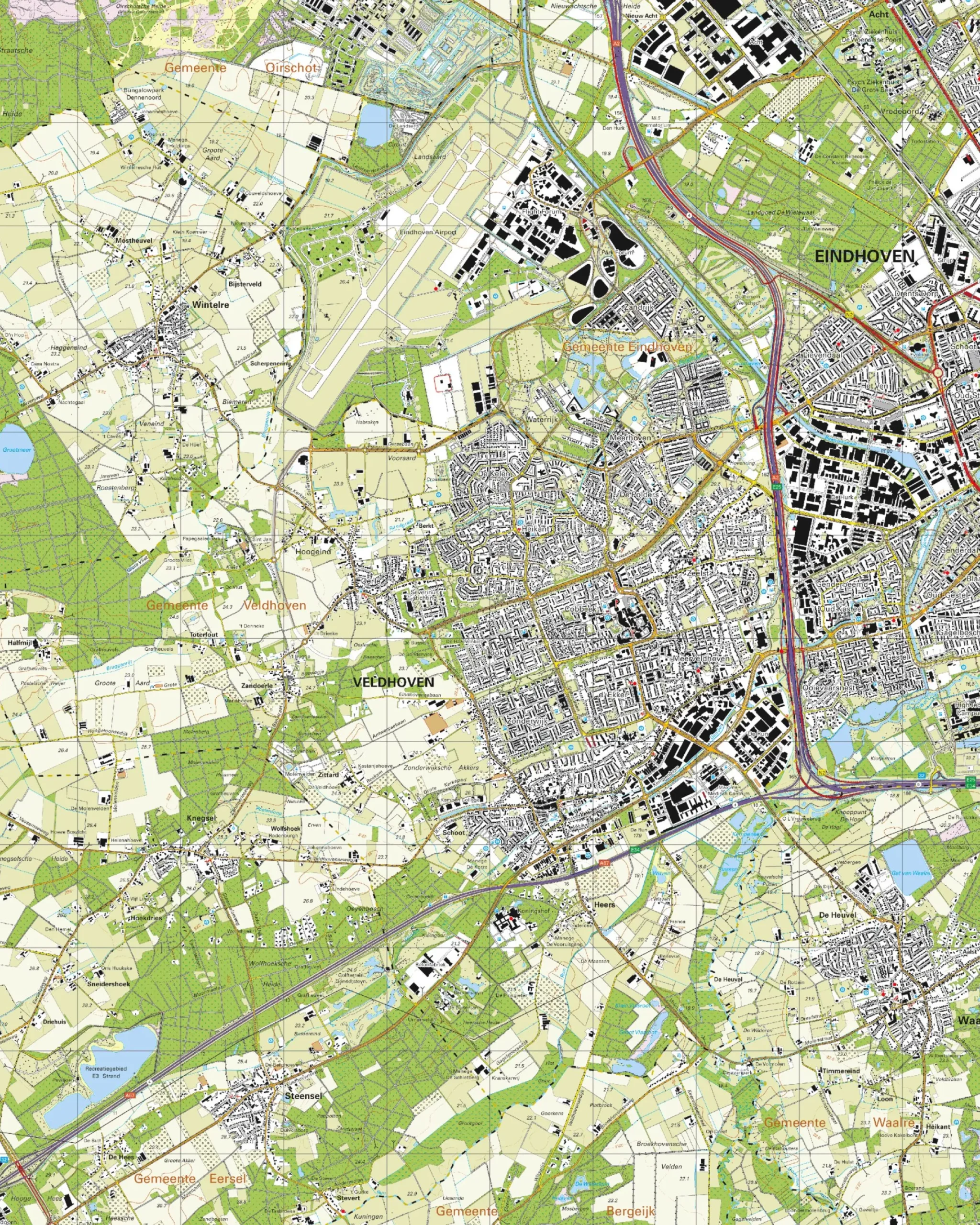 Topografische Kaart 51D Veldhoven