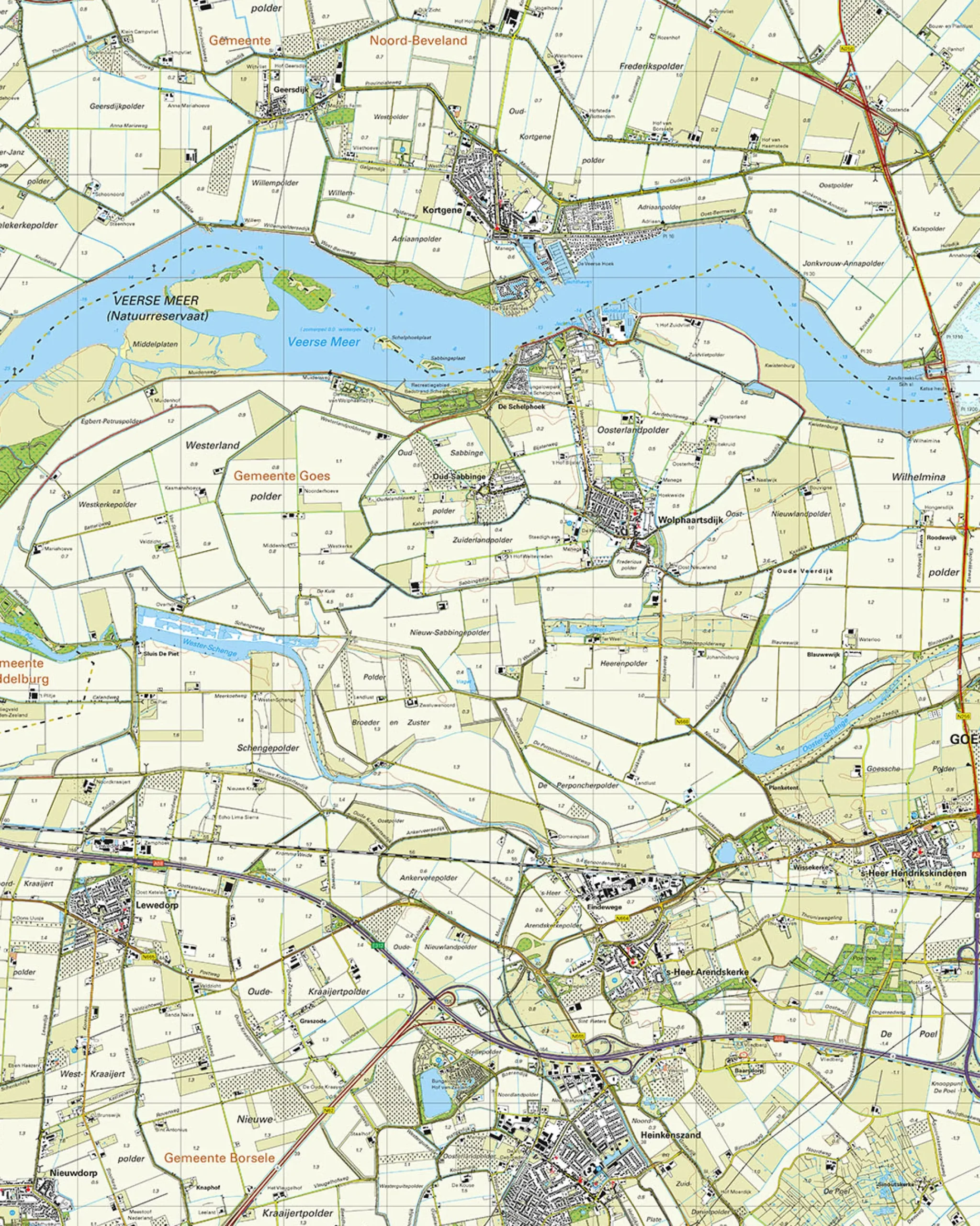 Topografische Kaart 48E Heinkenszand
