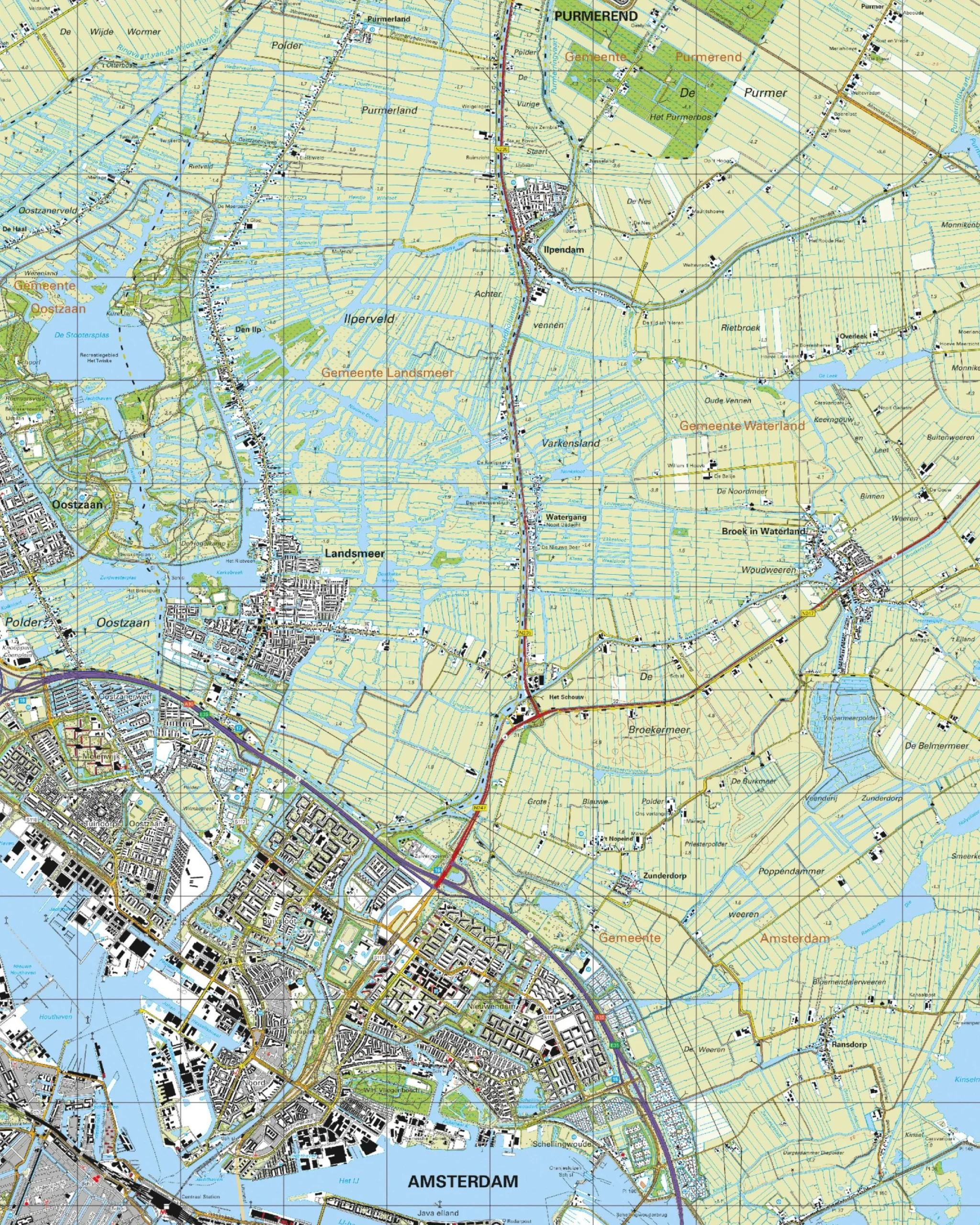 Topografische Kaart 25E Landsmeer