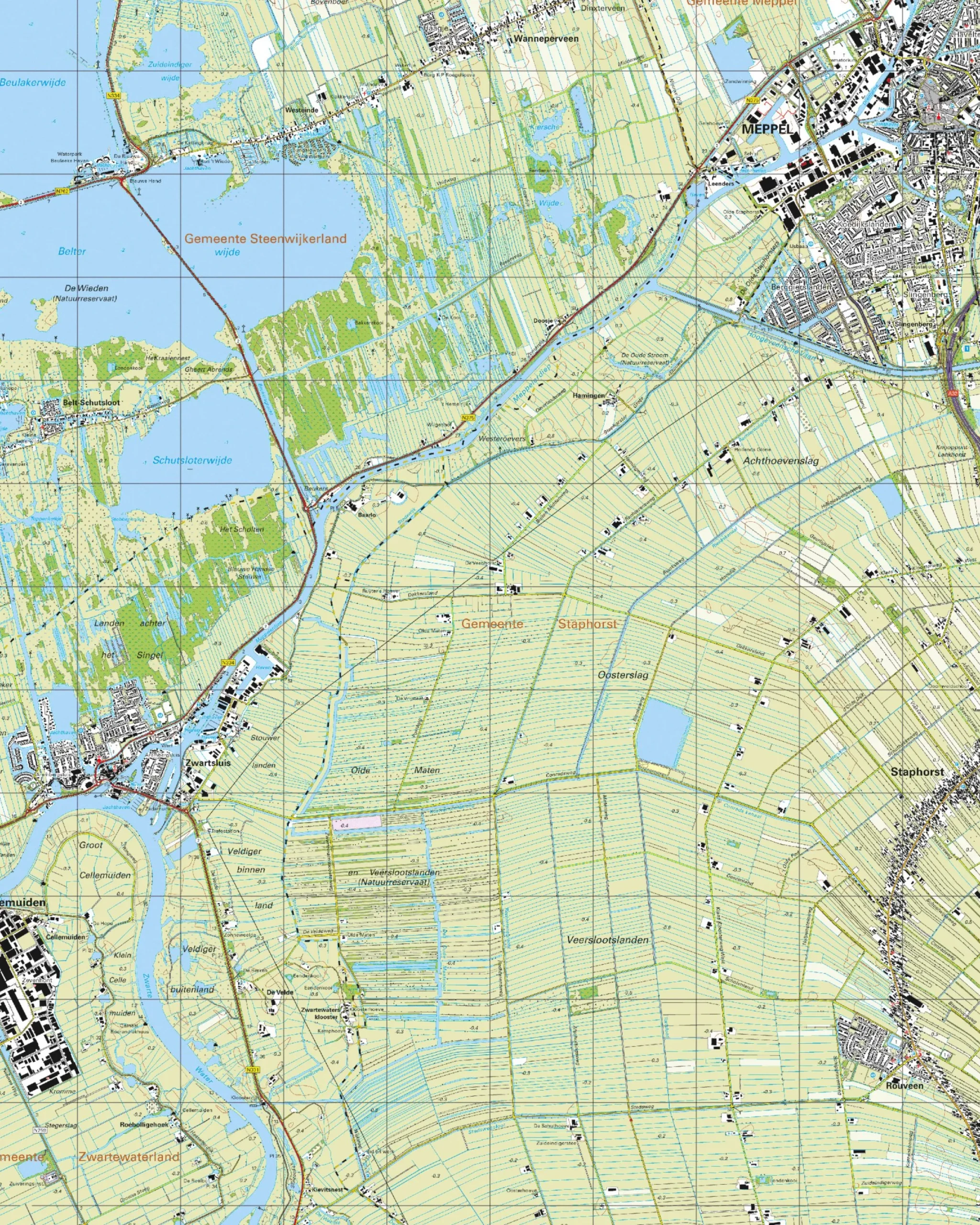 Topografische Kaart 21E Meppel