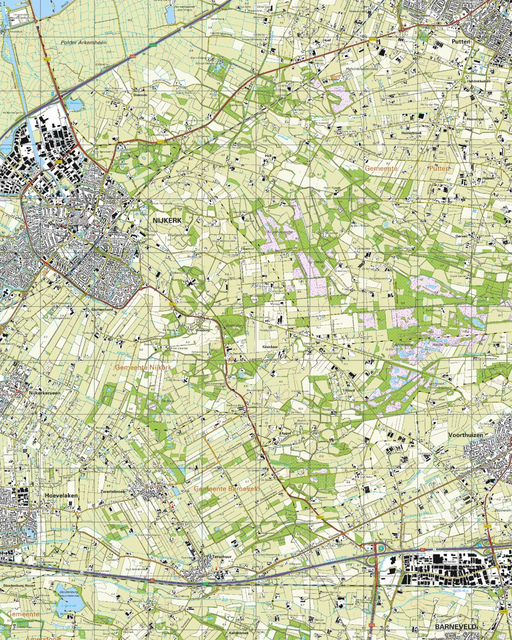 Topografische Kaart 32E Nijkerk