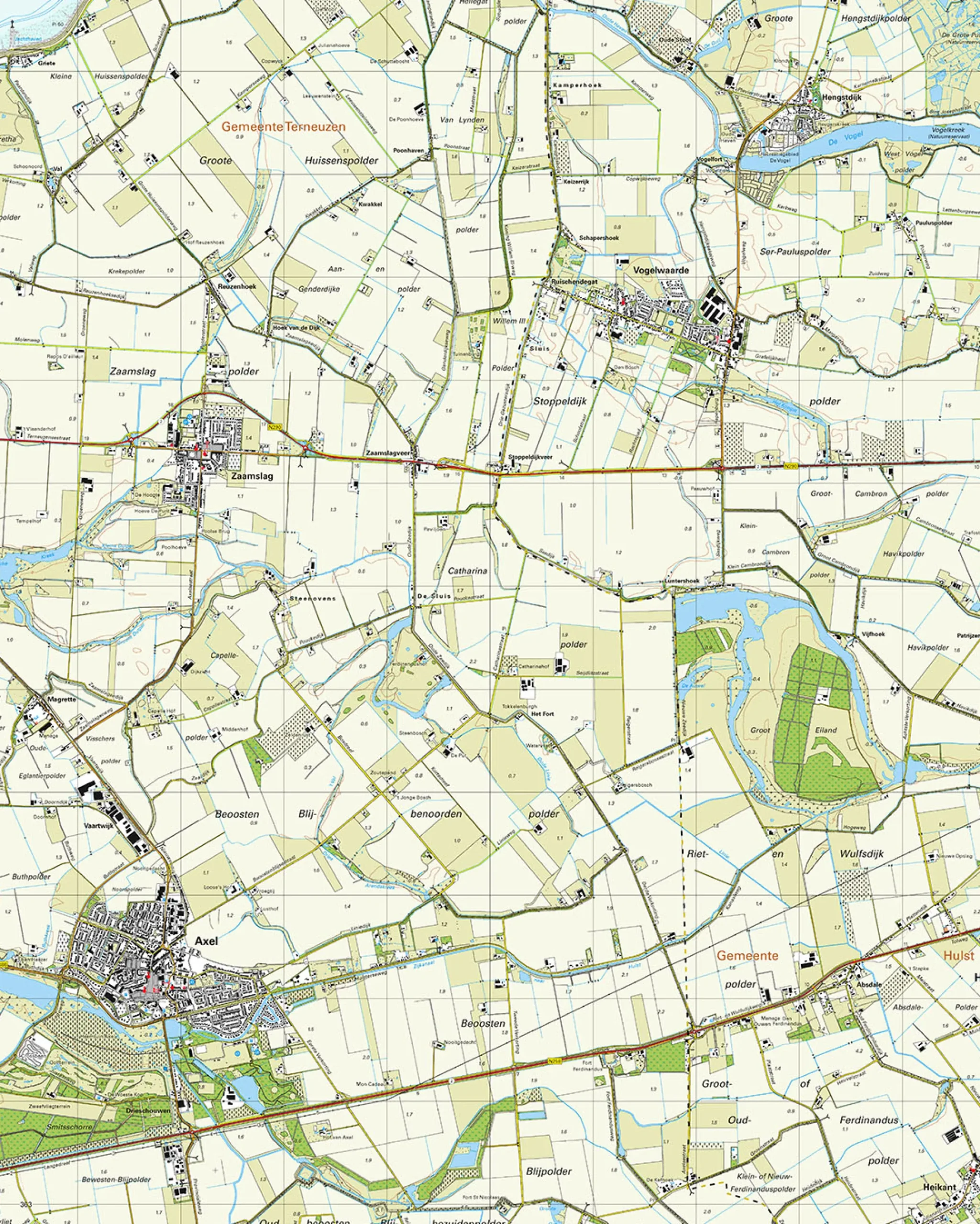 Topografische Kaart 54F Axel