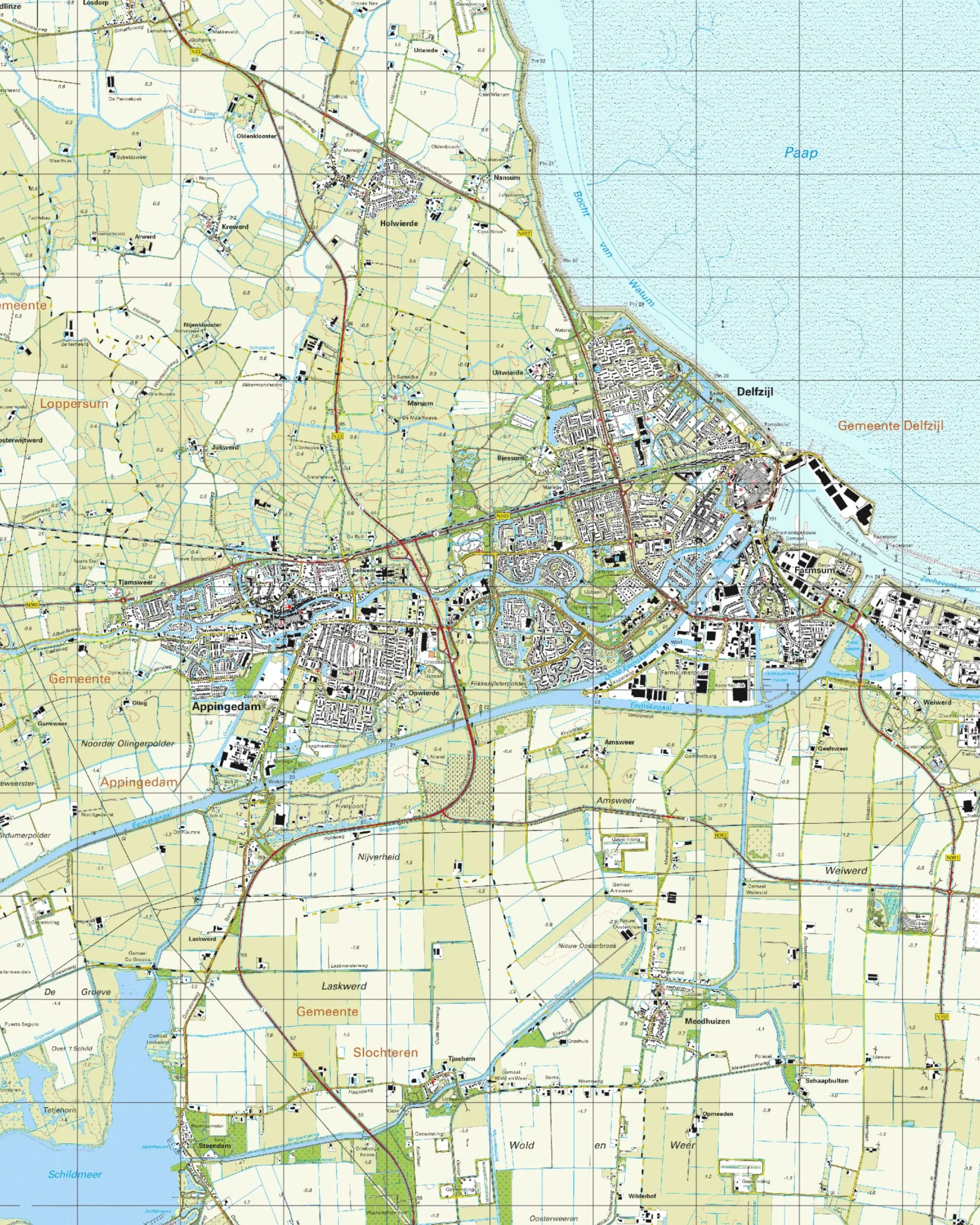 Topografische Kaart 7F Delfzijl
