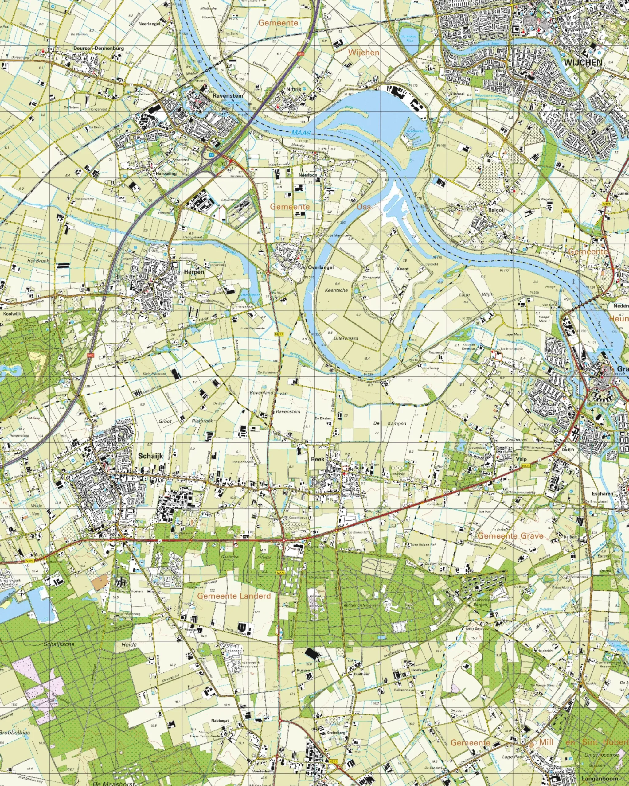 Topografische Kaart 45F Grave