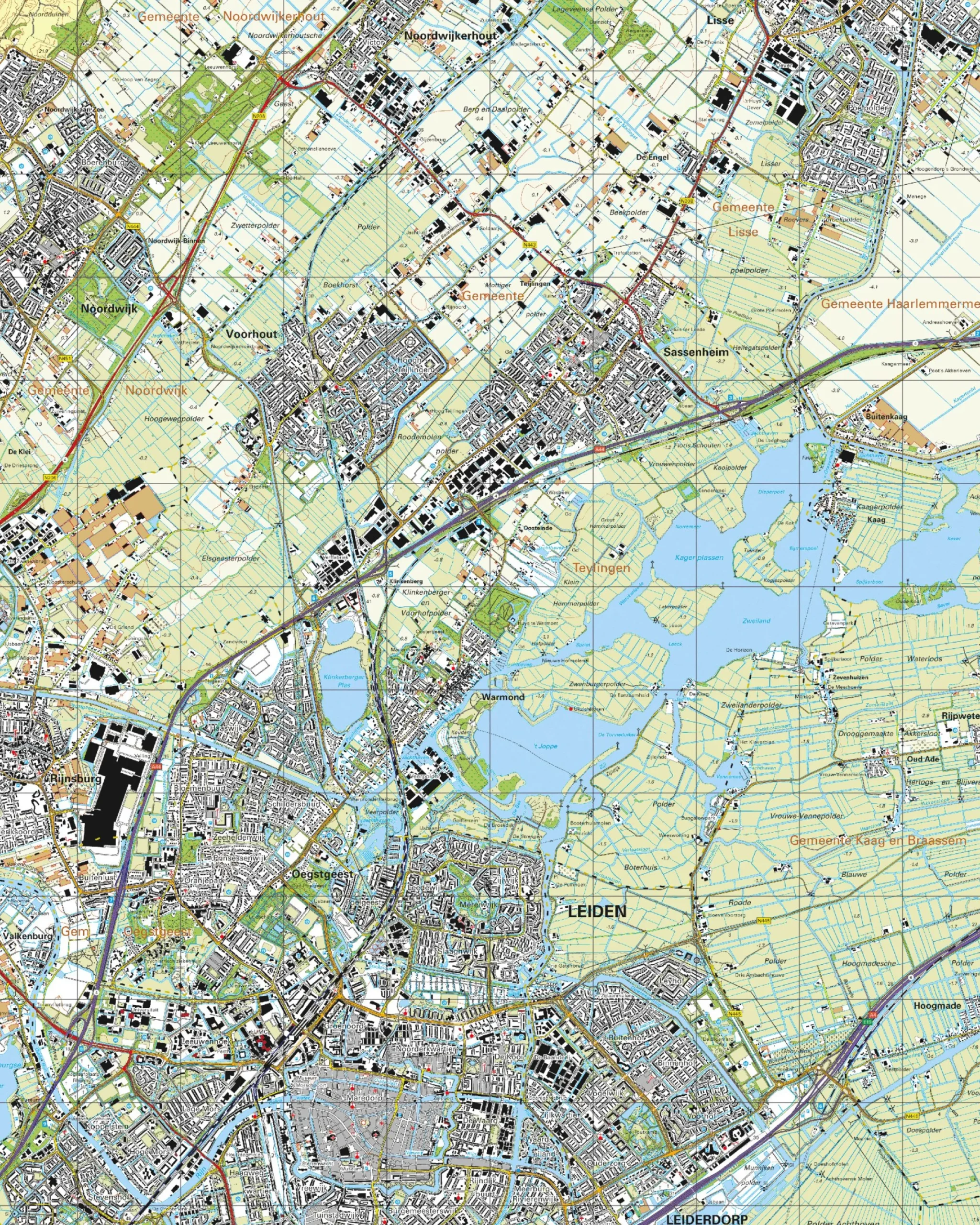 Topografische Kaart 30F Leiden