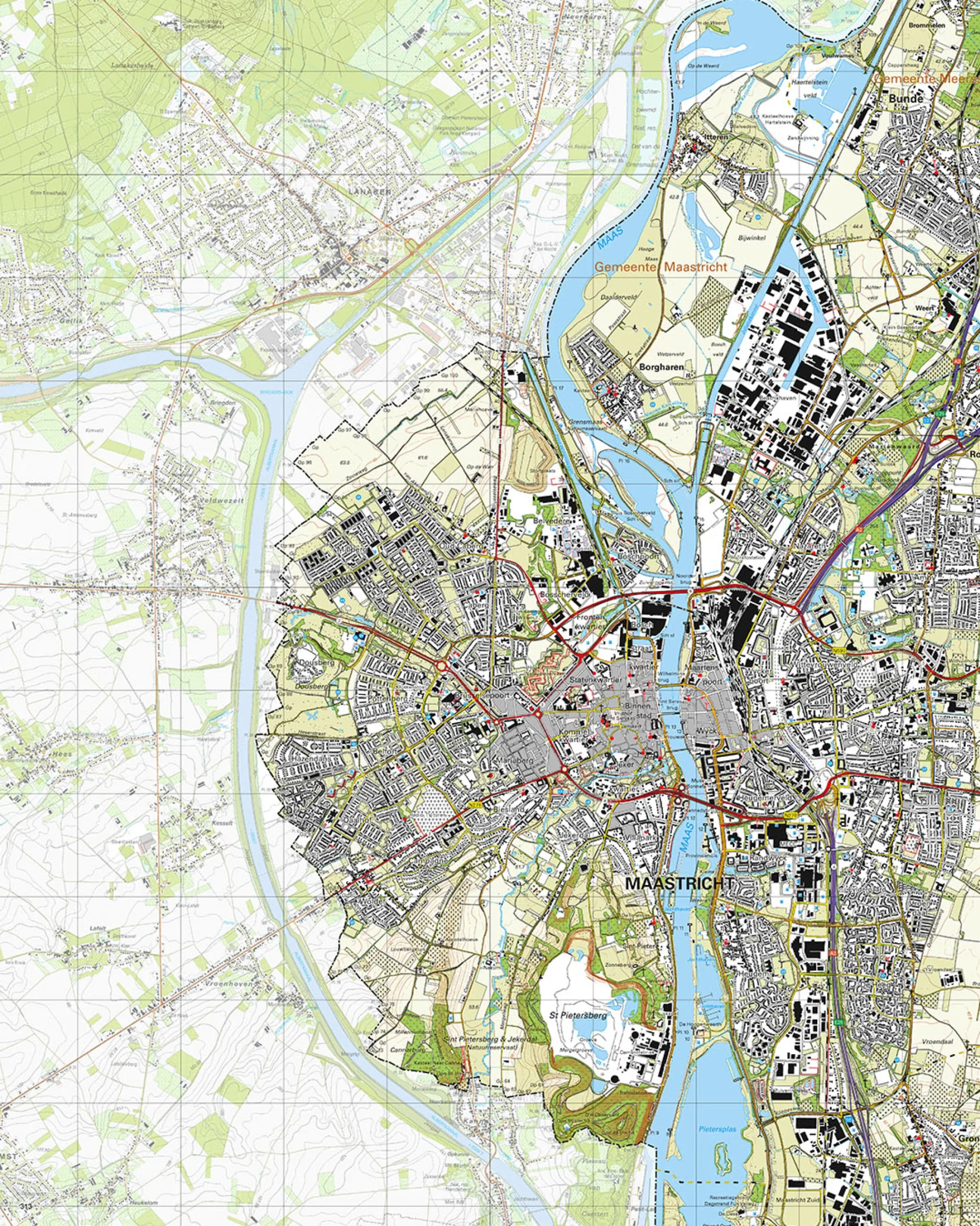Topografische Kaart 61F Maastricht