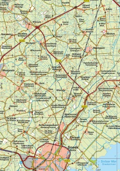 Topografische kaart Friesland 1:100.000 – 1484