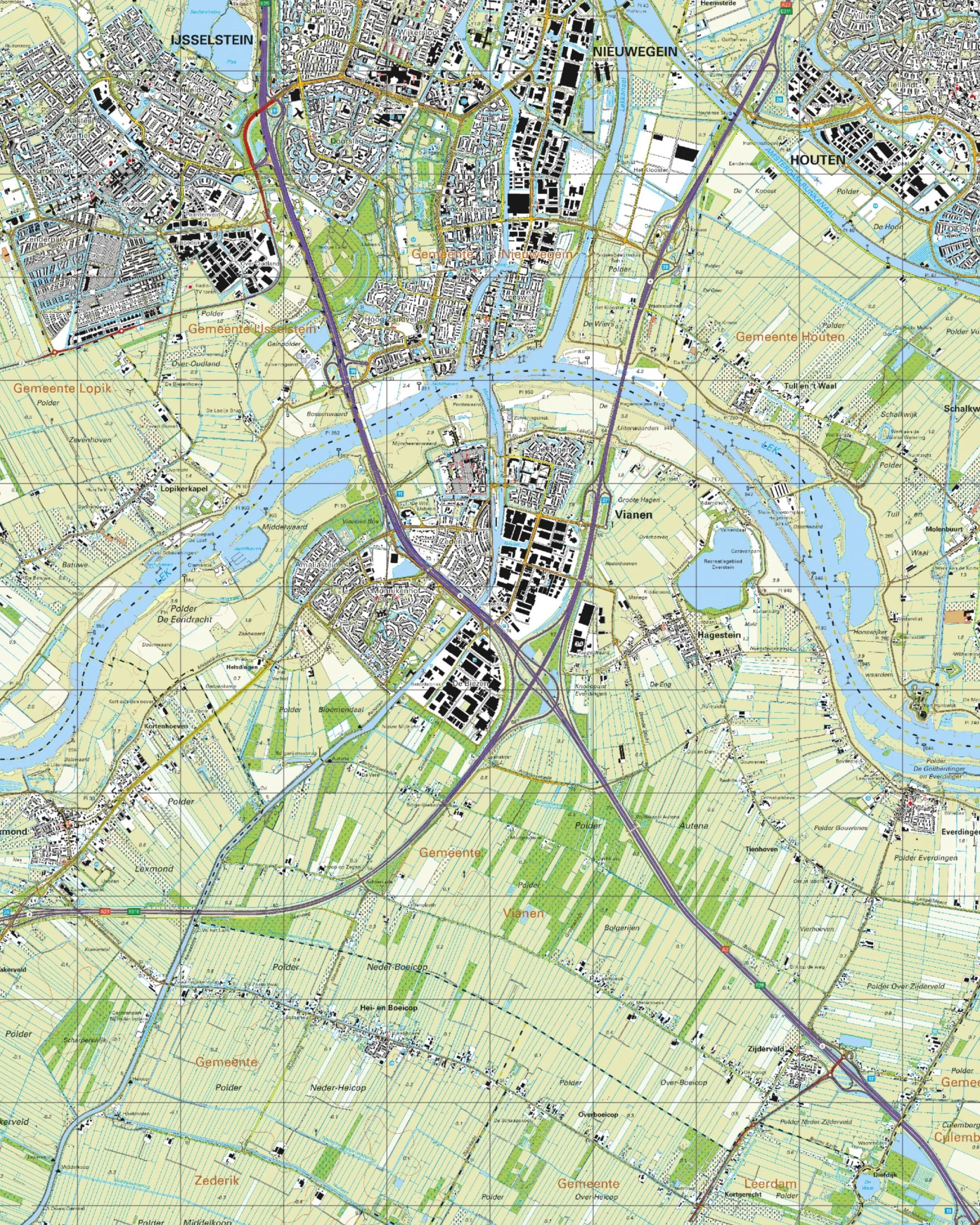 Topografische Kaart 38F Vianen